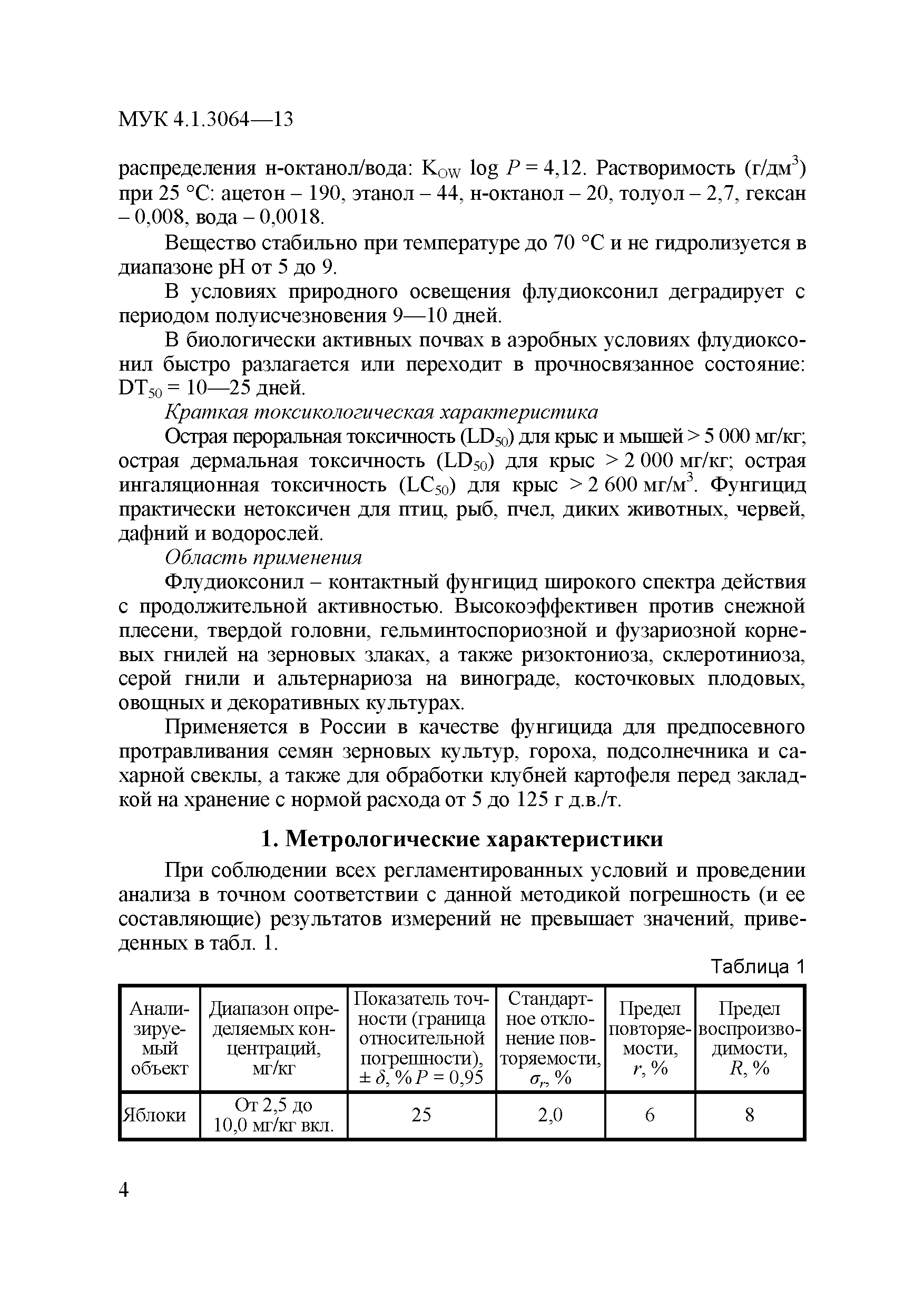 МУК 4.1.3064-13