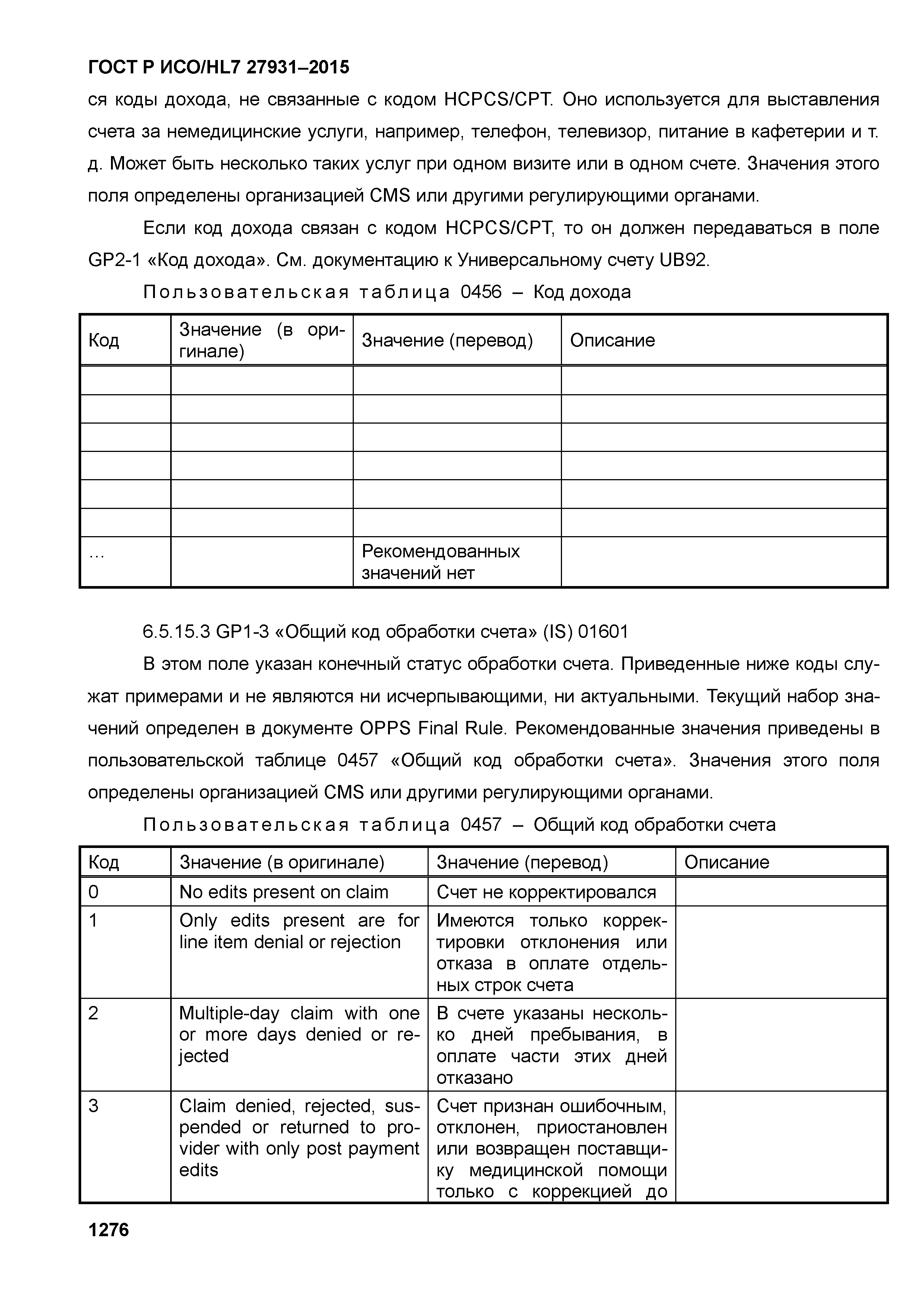 ГОСТ Р ИСО/HL7 27931-2015