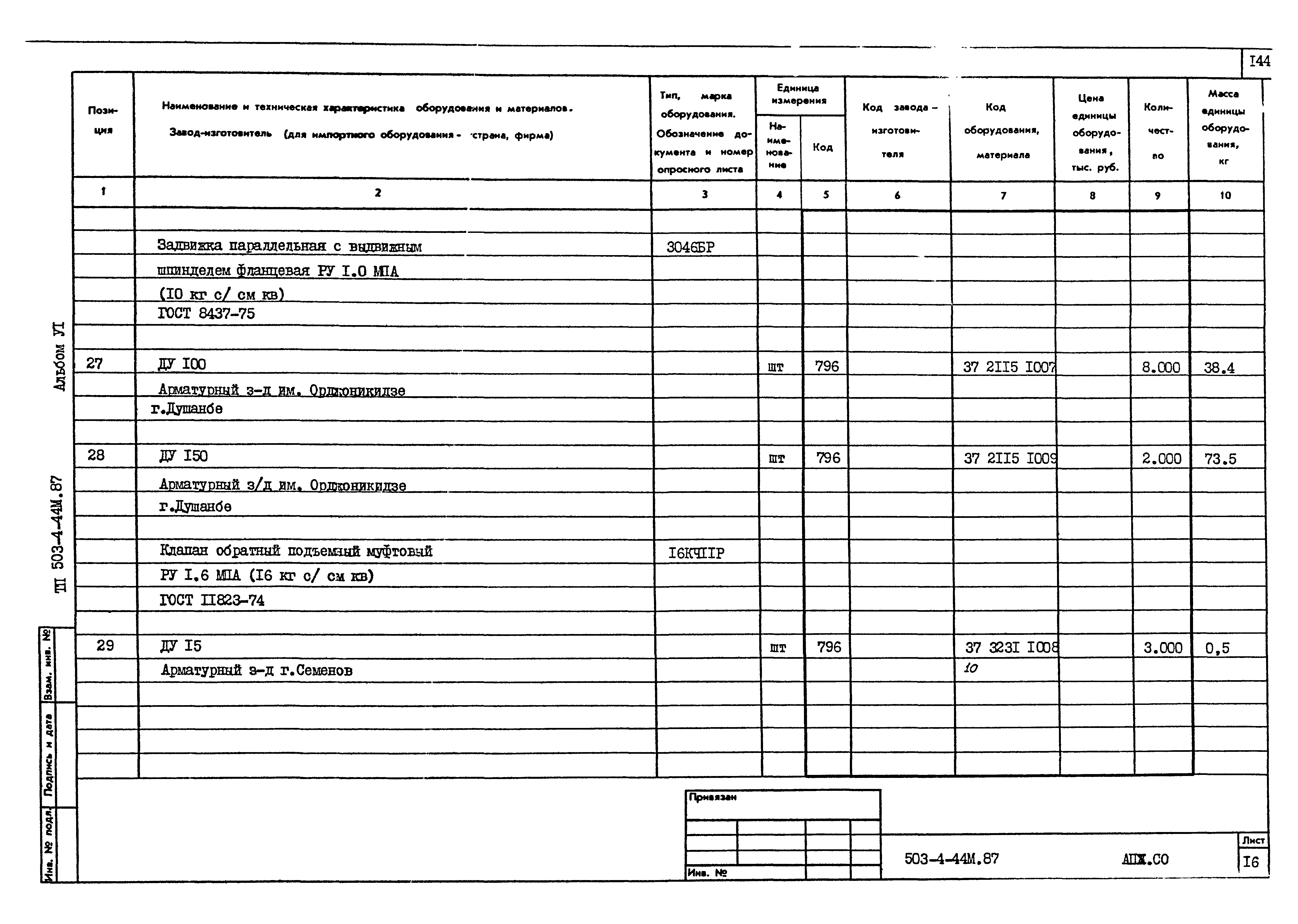 Типовой проект 503-4-44м.87
