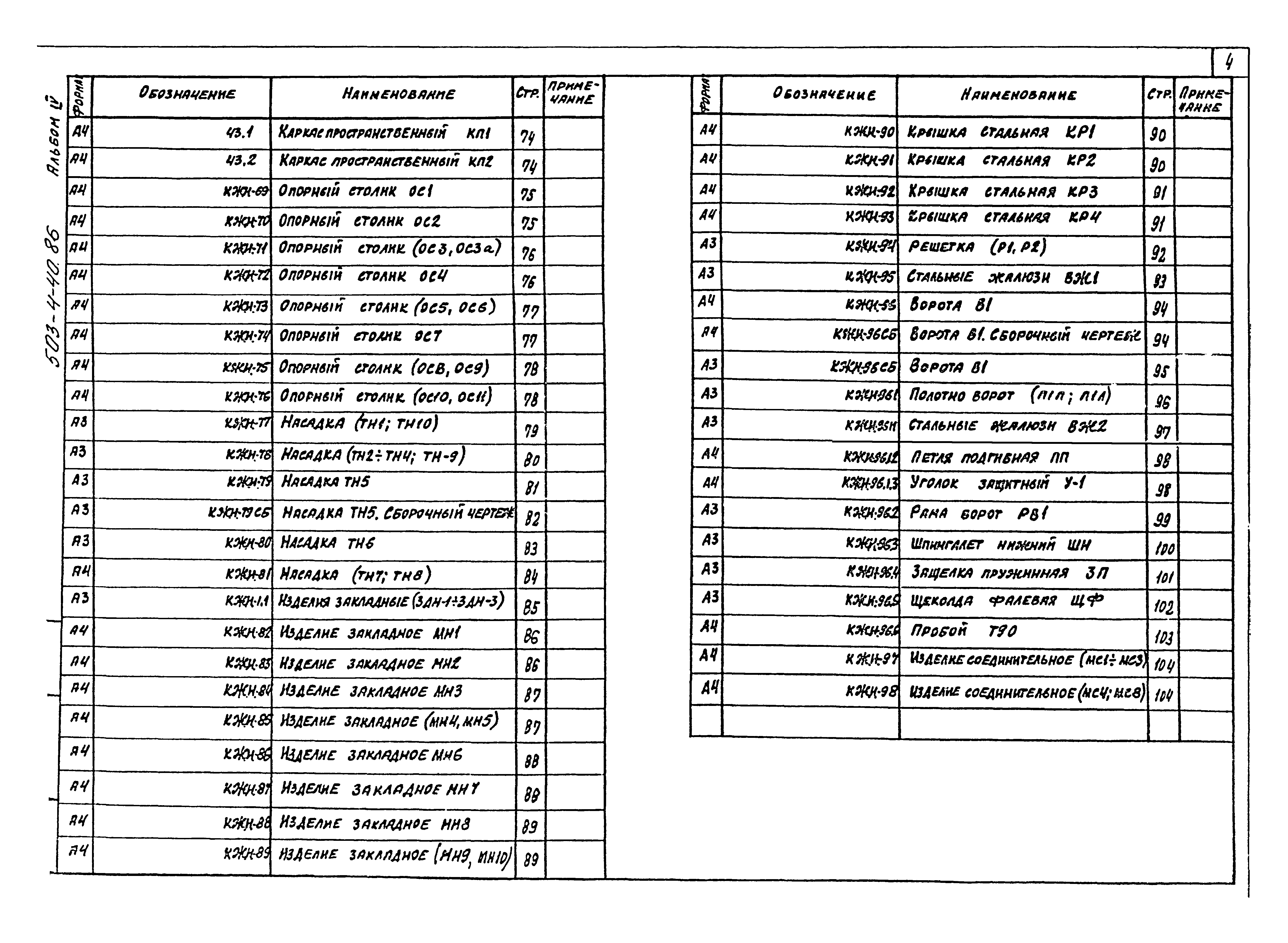Типовой проект 503-4-40.86