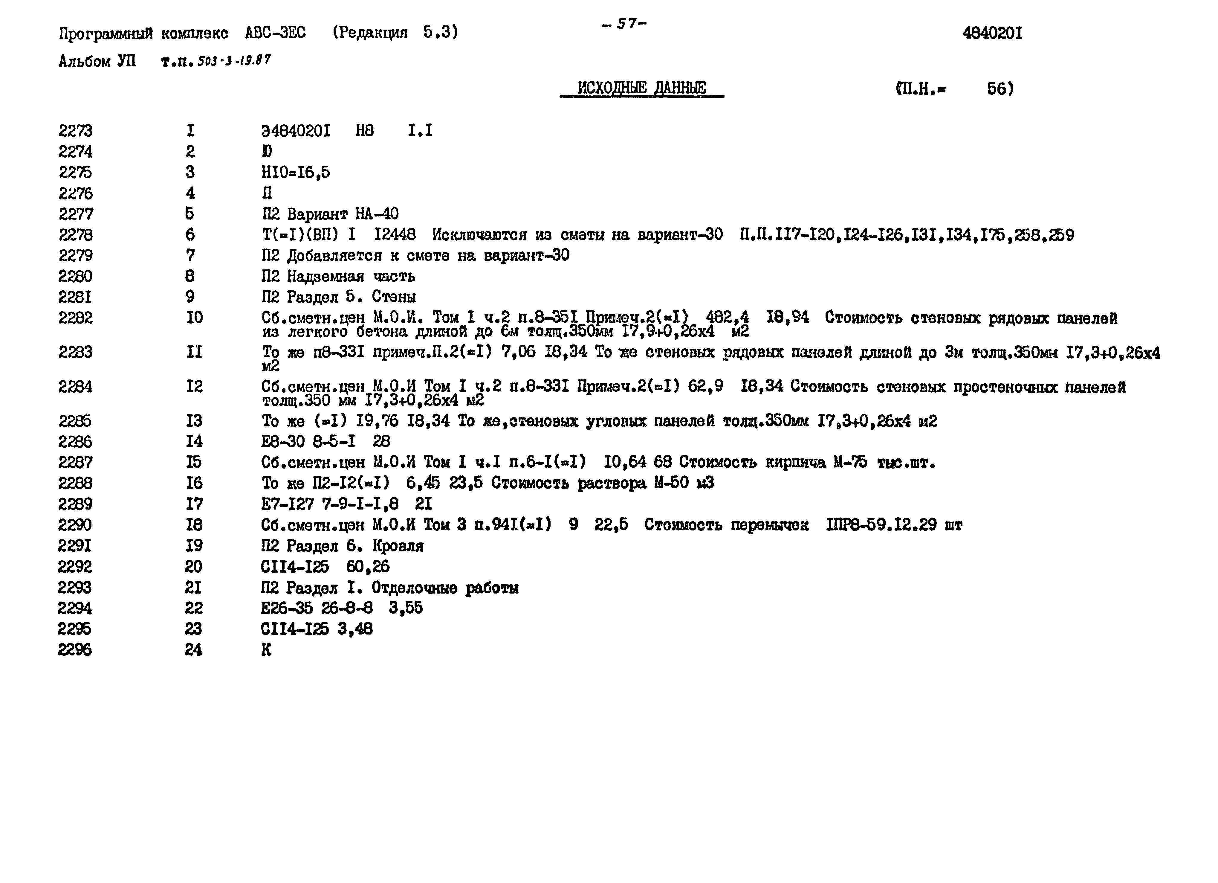 Типовой проект 503-3-19.87