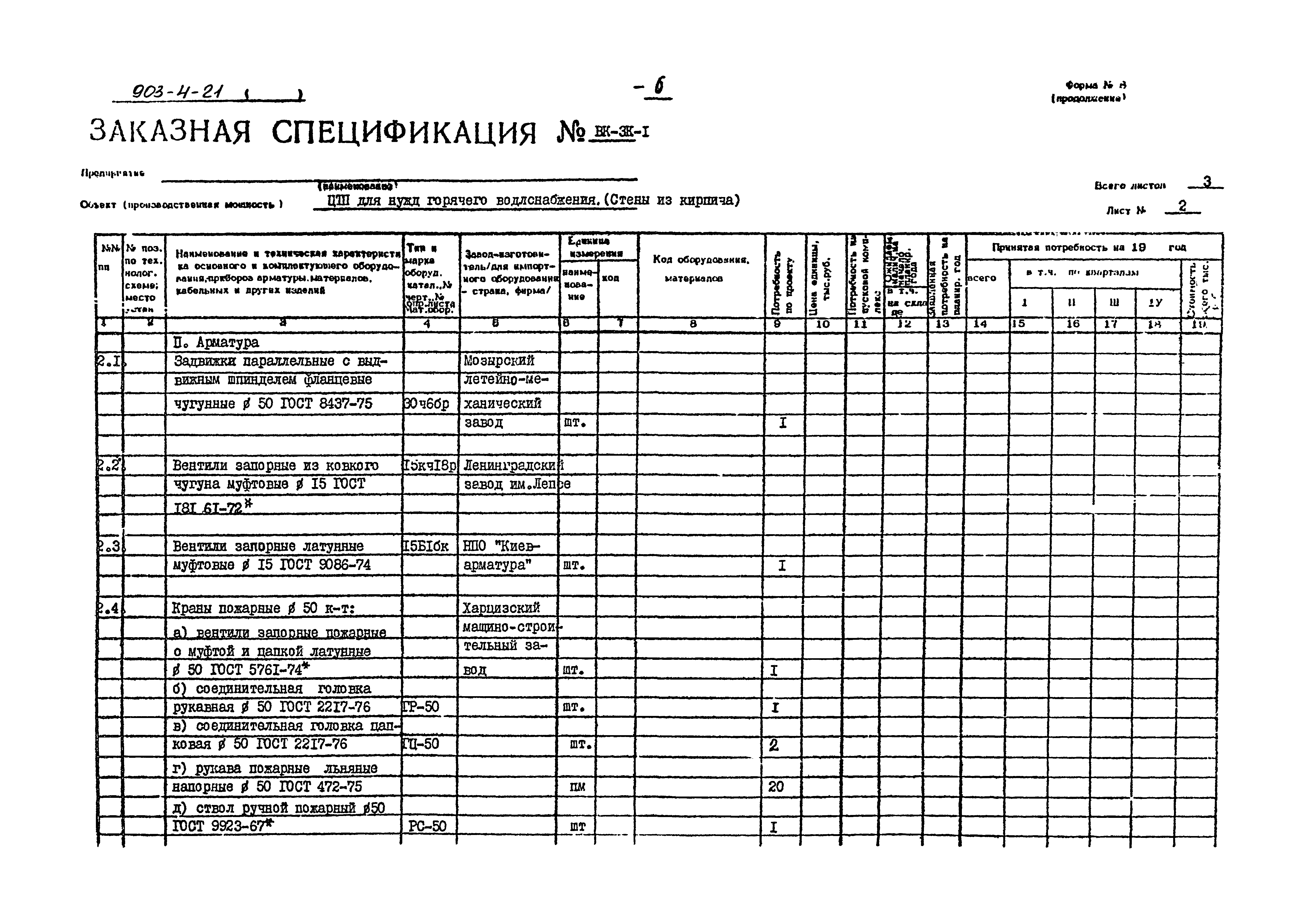 Типовой проект 903-4-21