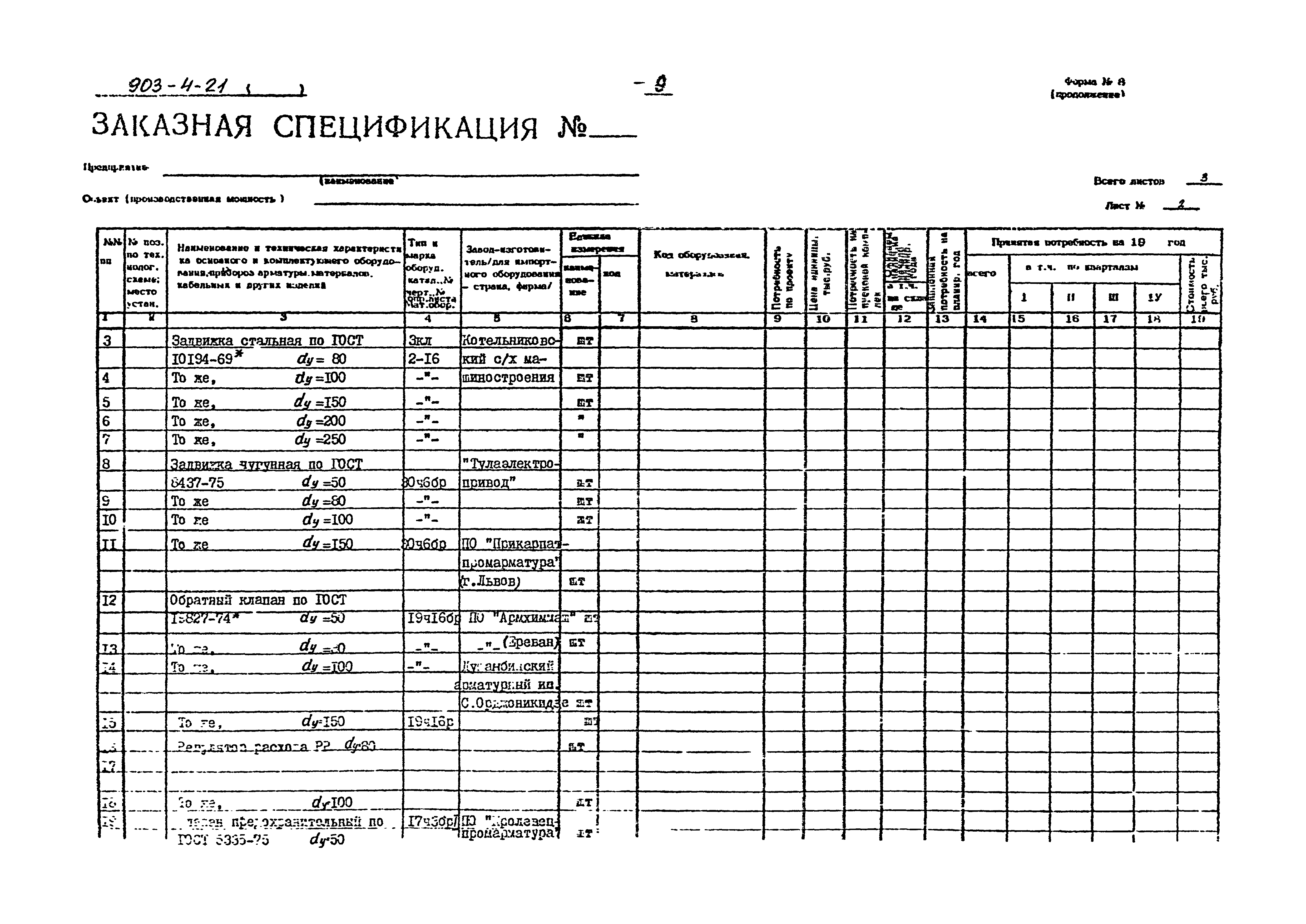 Типовой проект 903-4-21
