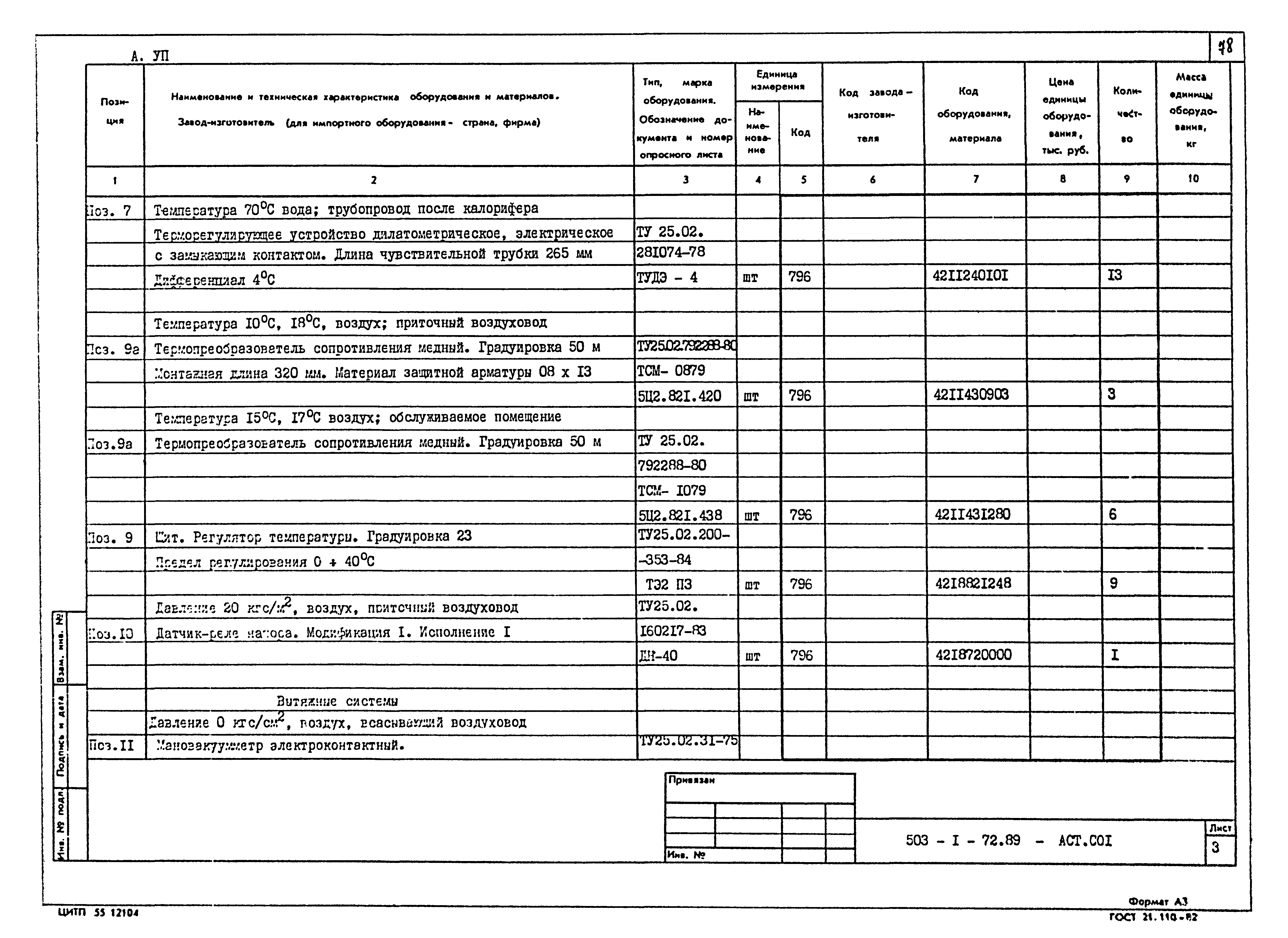 Типовой проект 503-1-72.89
