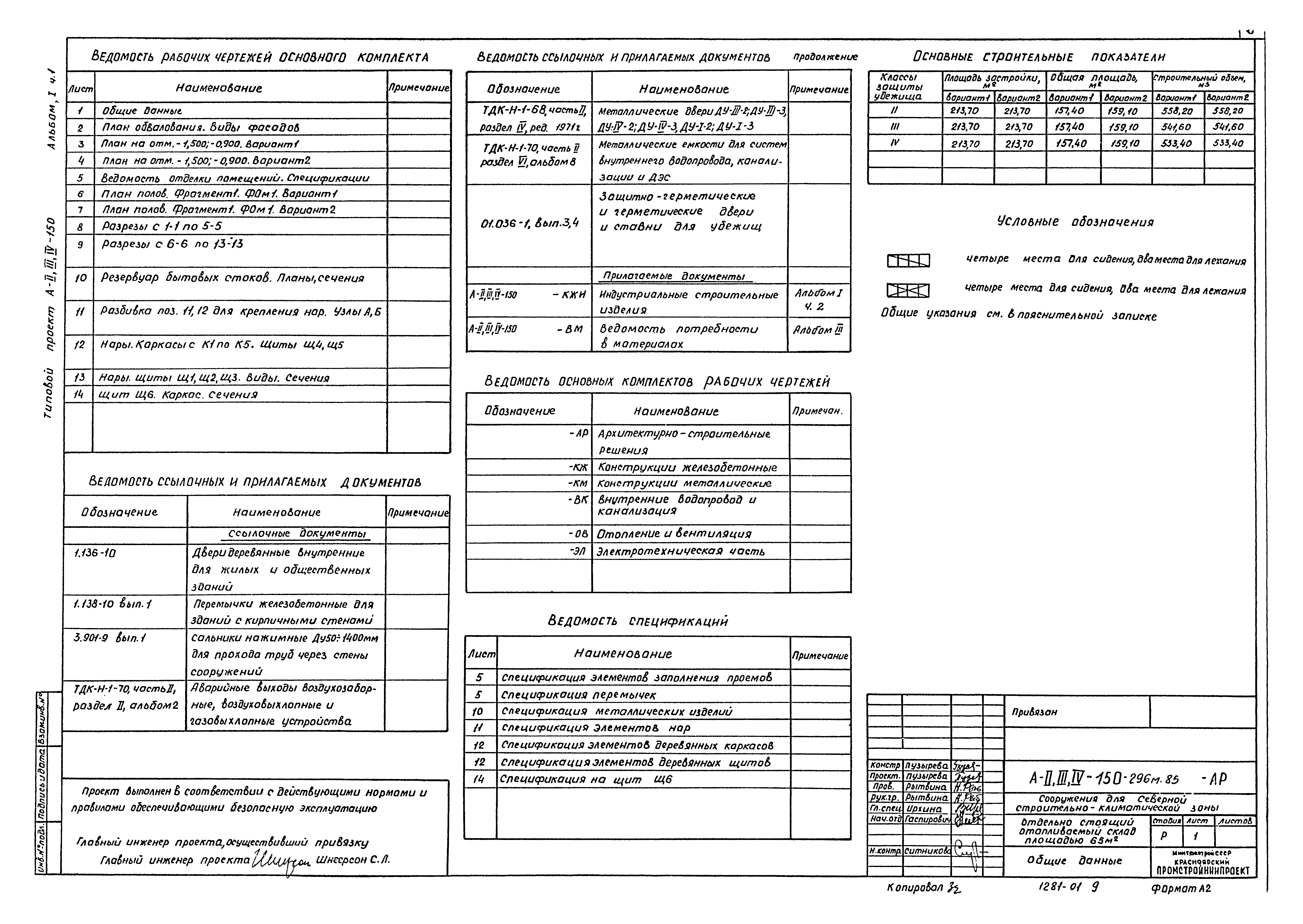 Типовой проект А-II,III,IV-150-296м.85