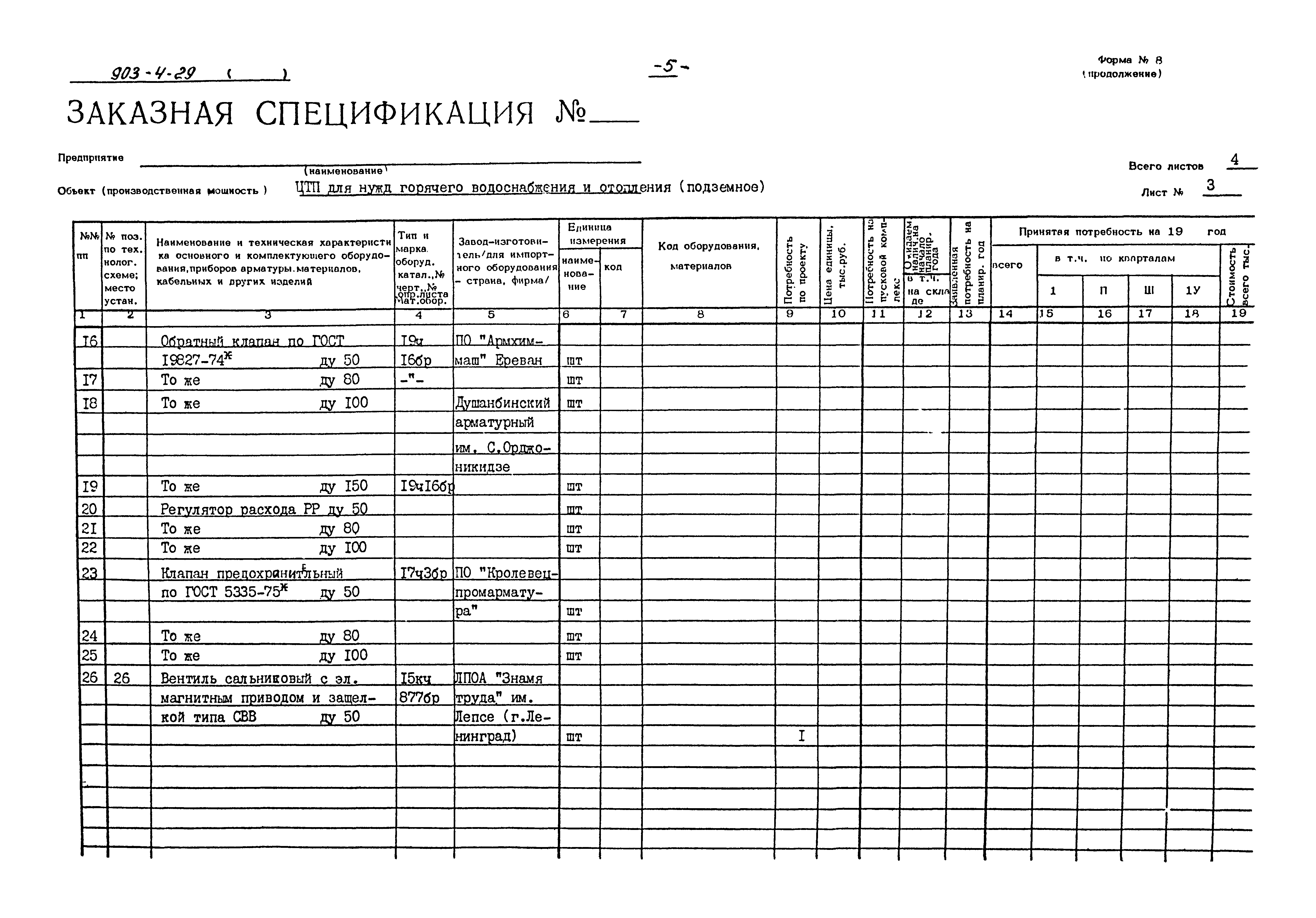 Типовой проект 903-4-29