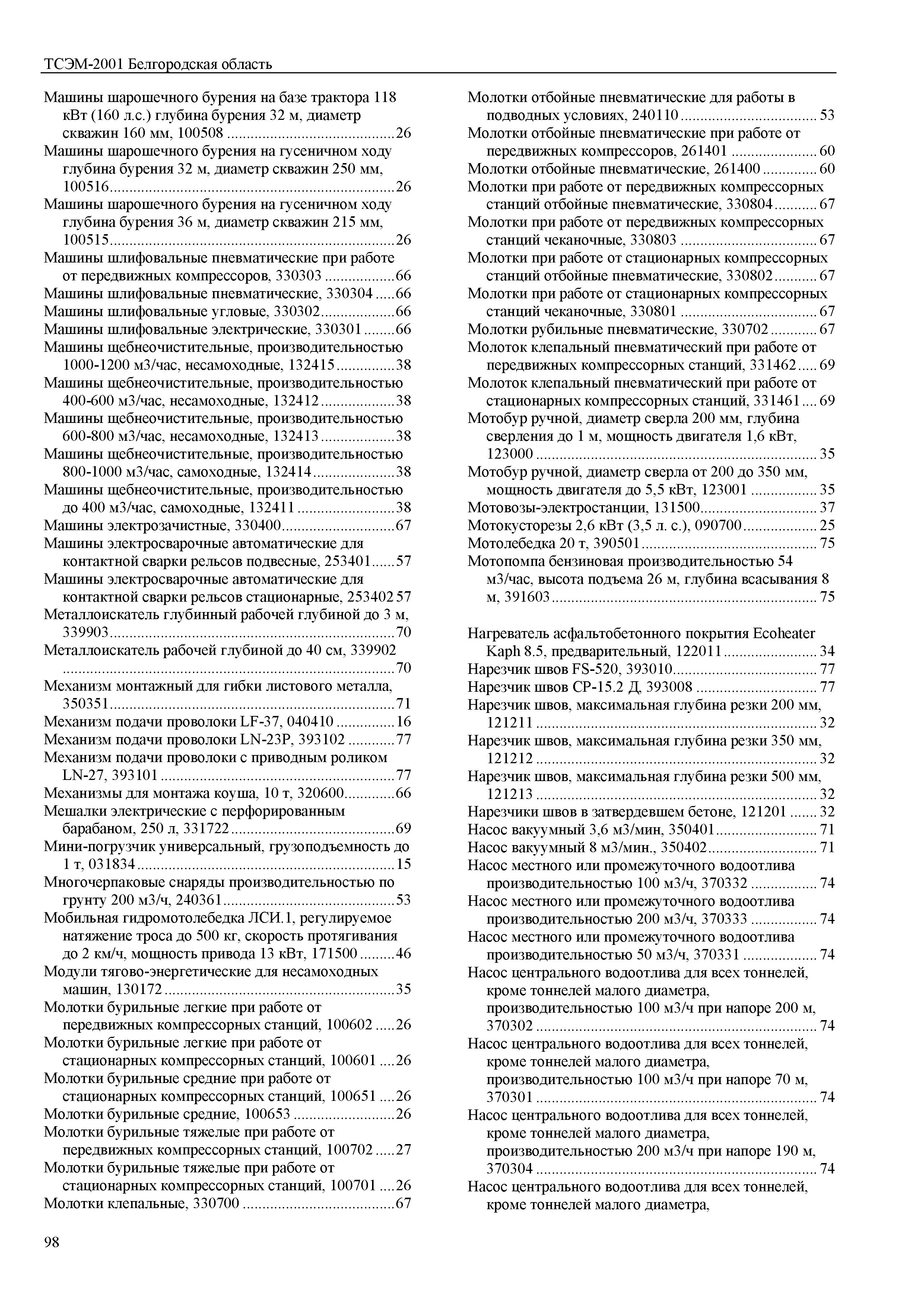 ТСЭМ Белгородская область 2001