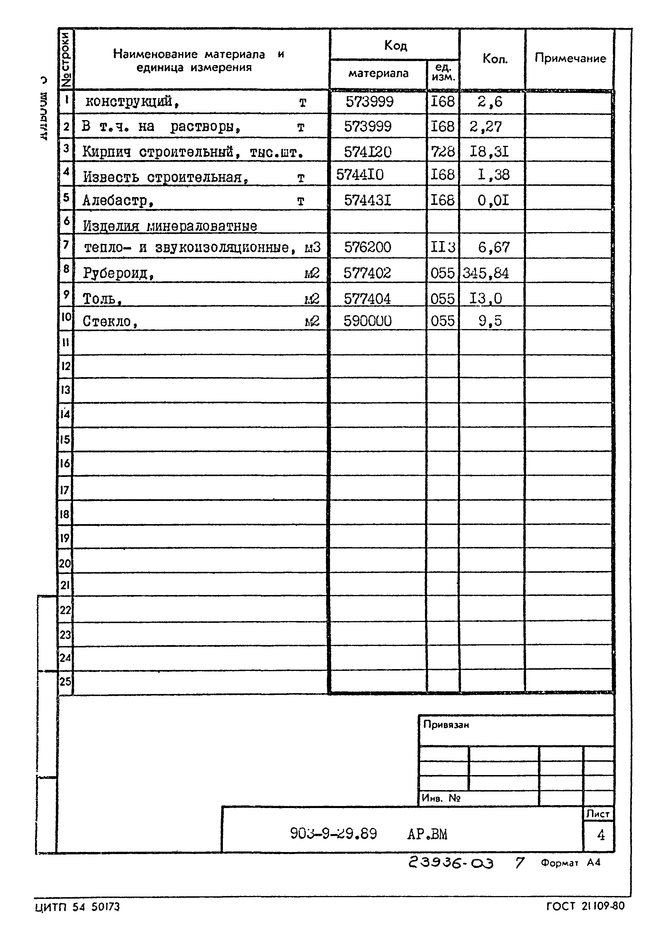 Типовой проект 903-9-29.89