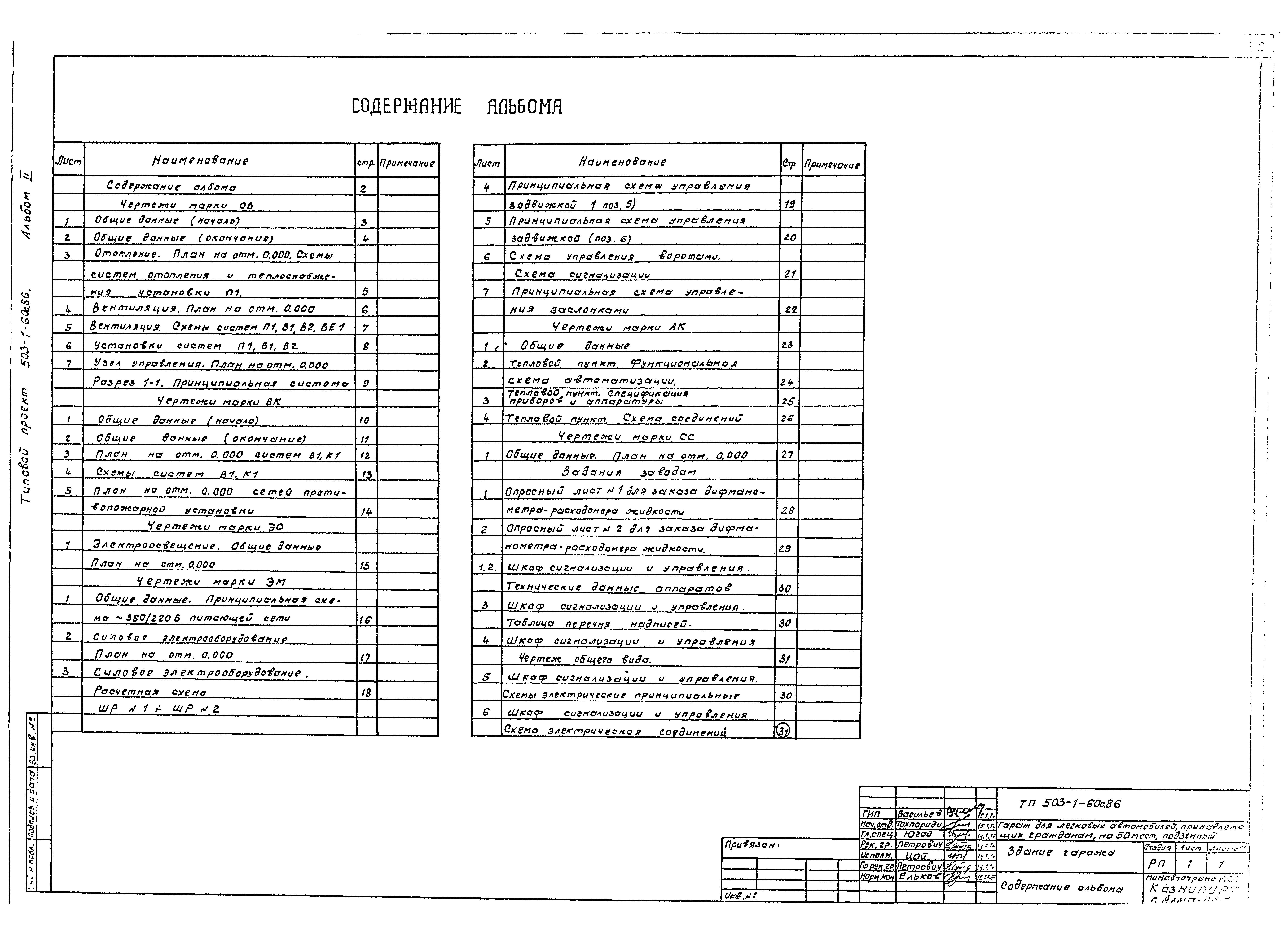 Типовой проект 503-1-60с.86