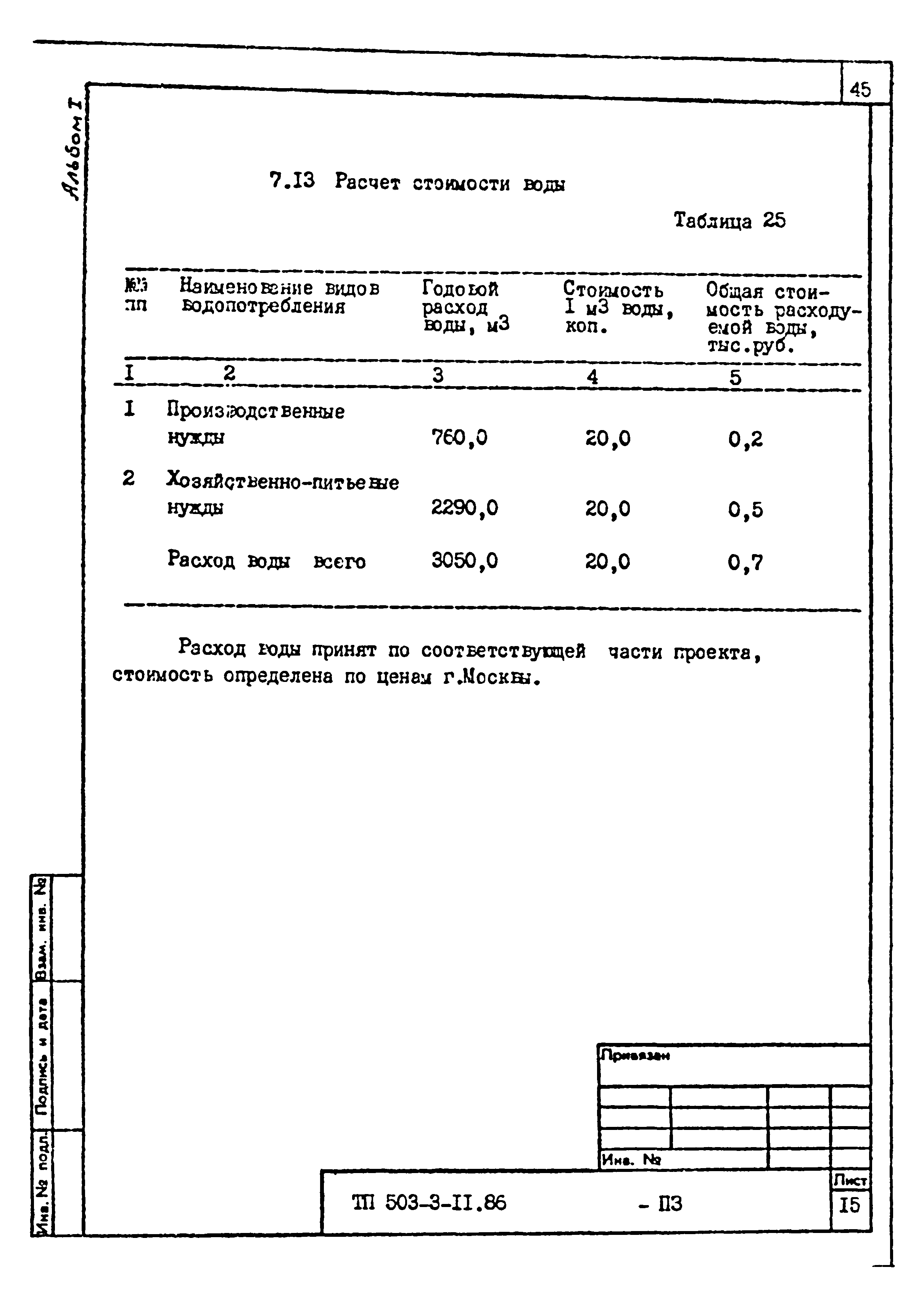 Типовой проект 503-3-11.86