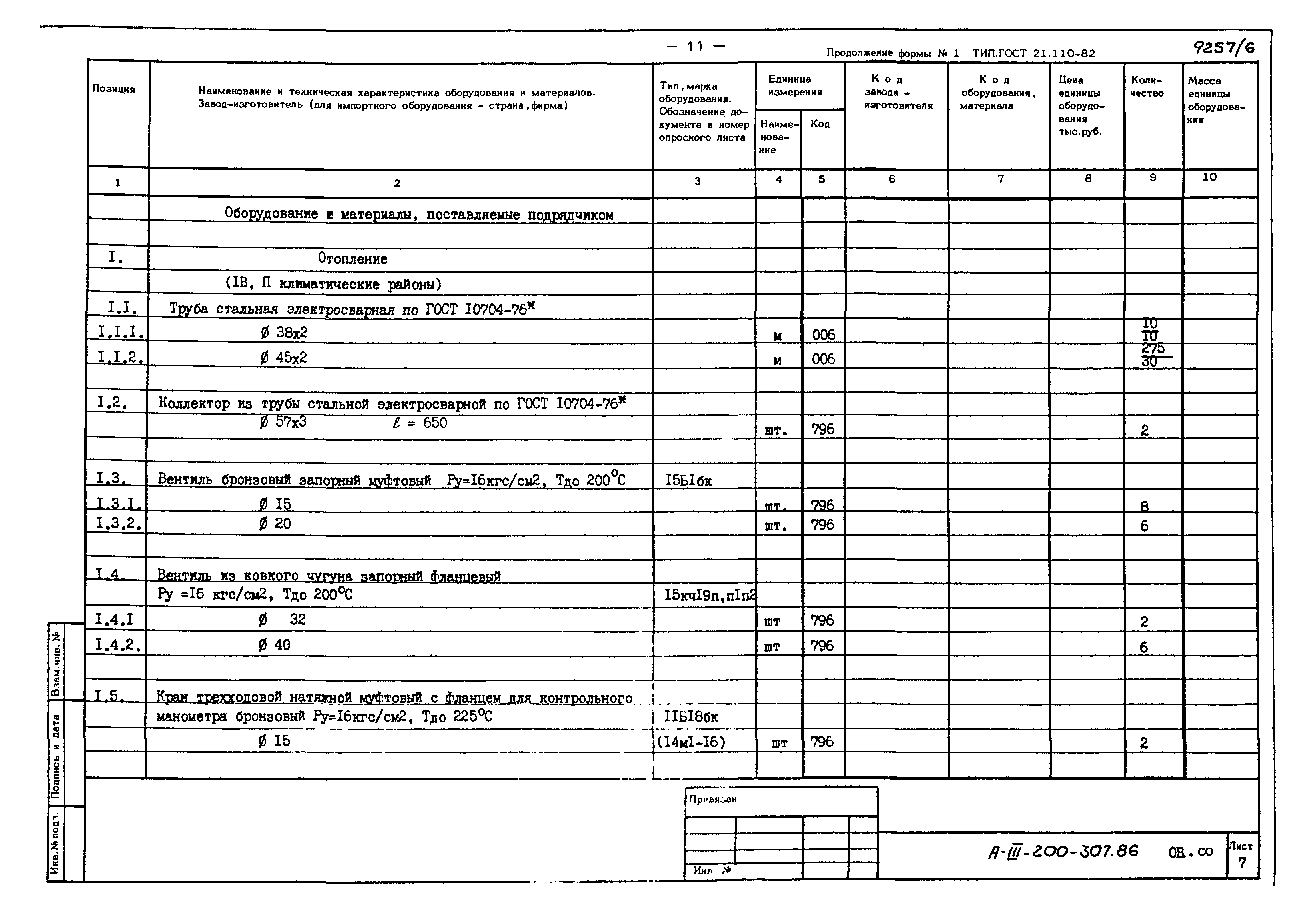 Типовой проект А-III-200-307.86