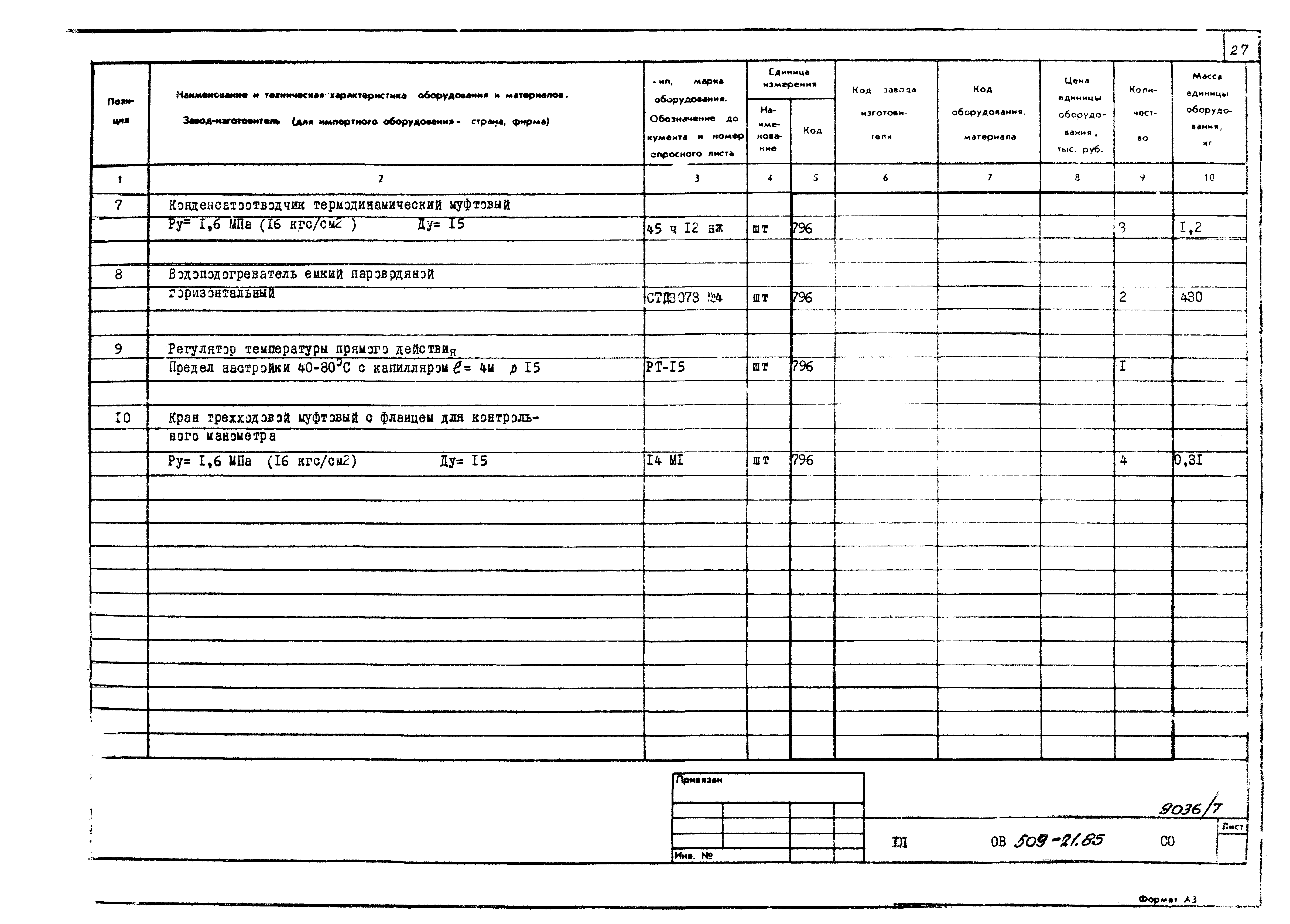 Типовой проект 509-21.85