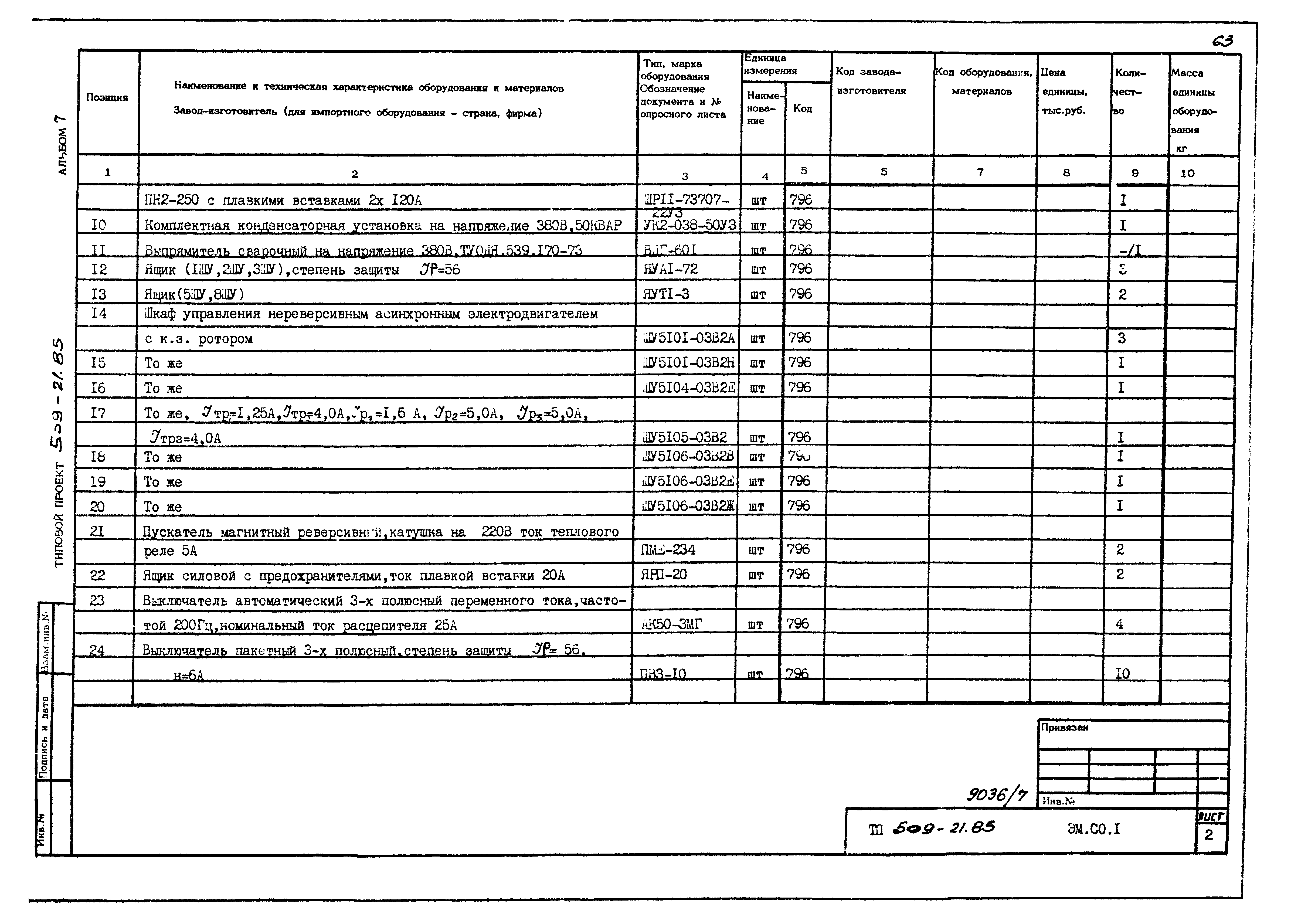 Типовой проект 509-21.85