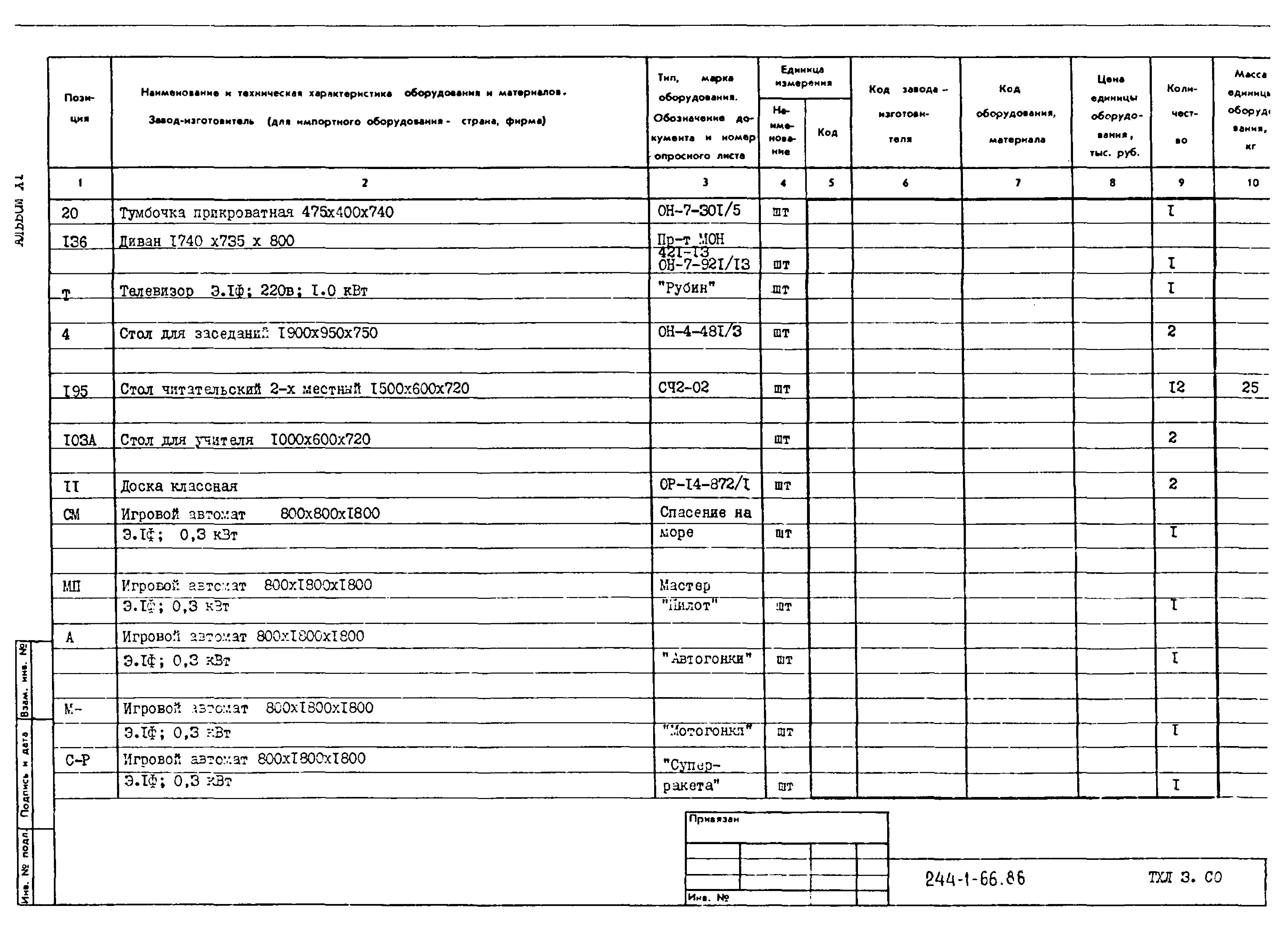 Типовой проект 244-1-66.86