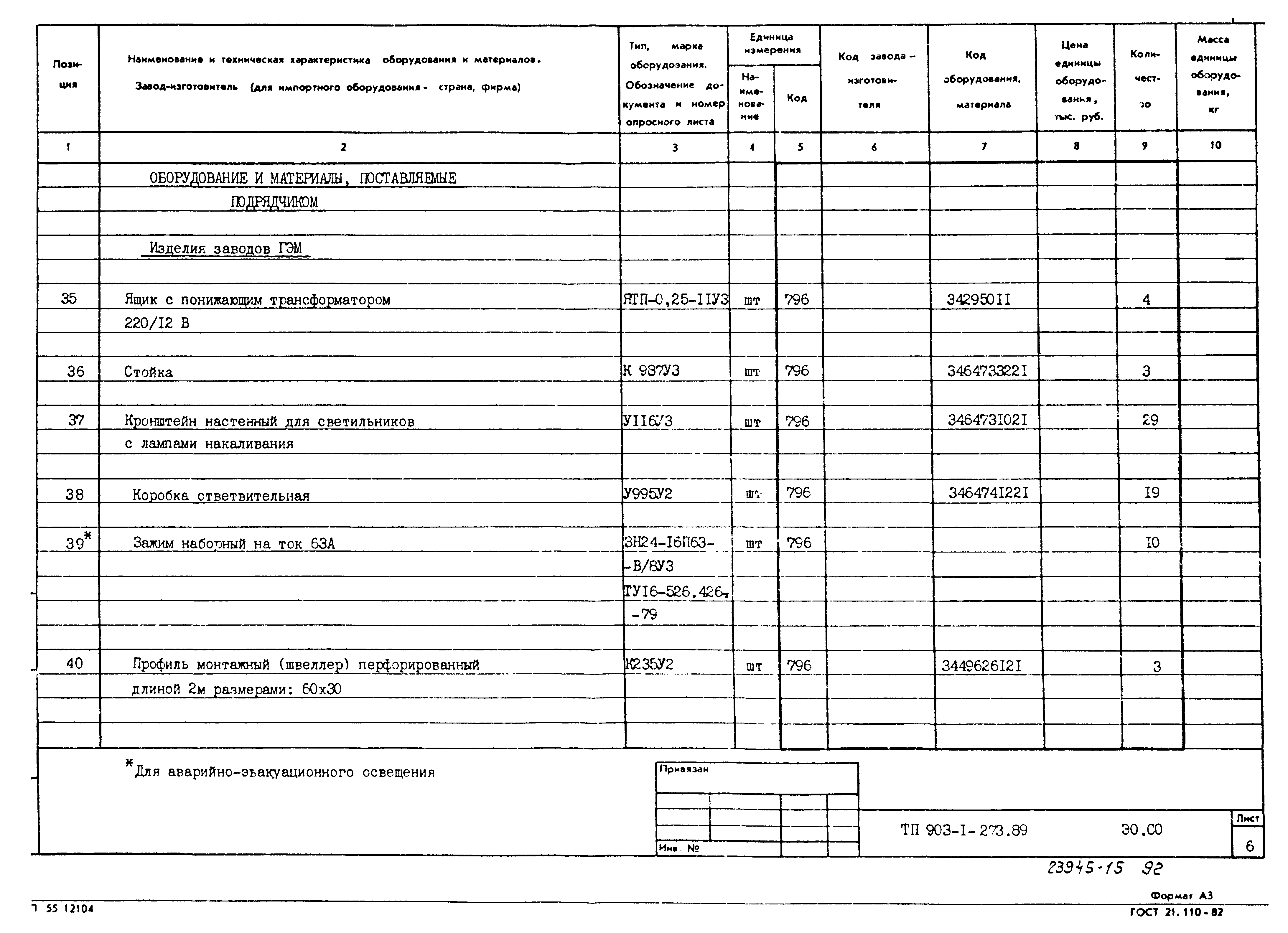 Типовой проект 903-1-273.89