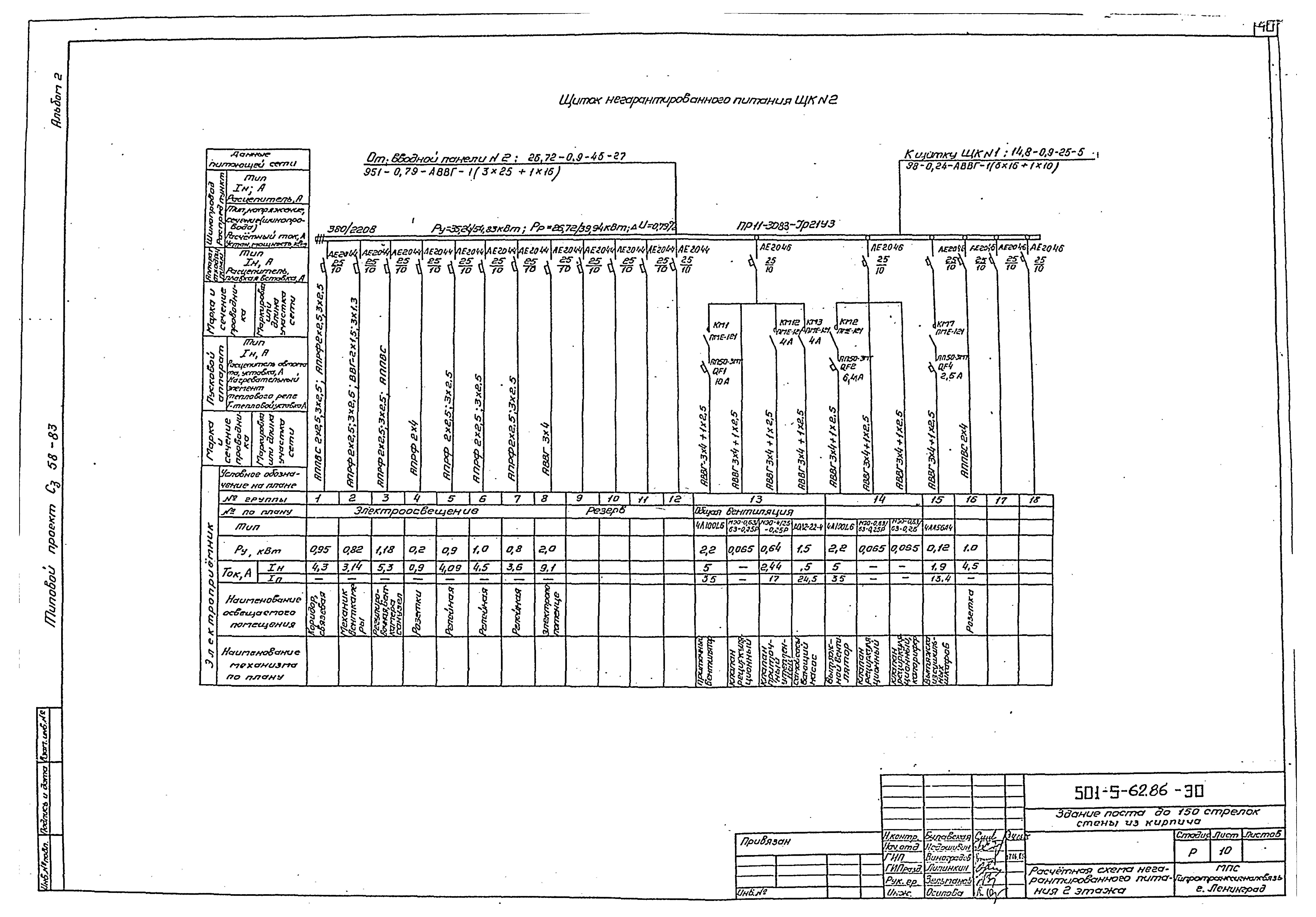 Типовой проект 501-5-62.86