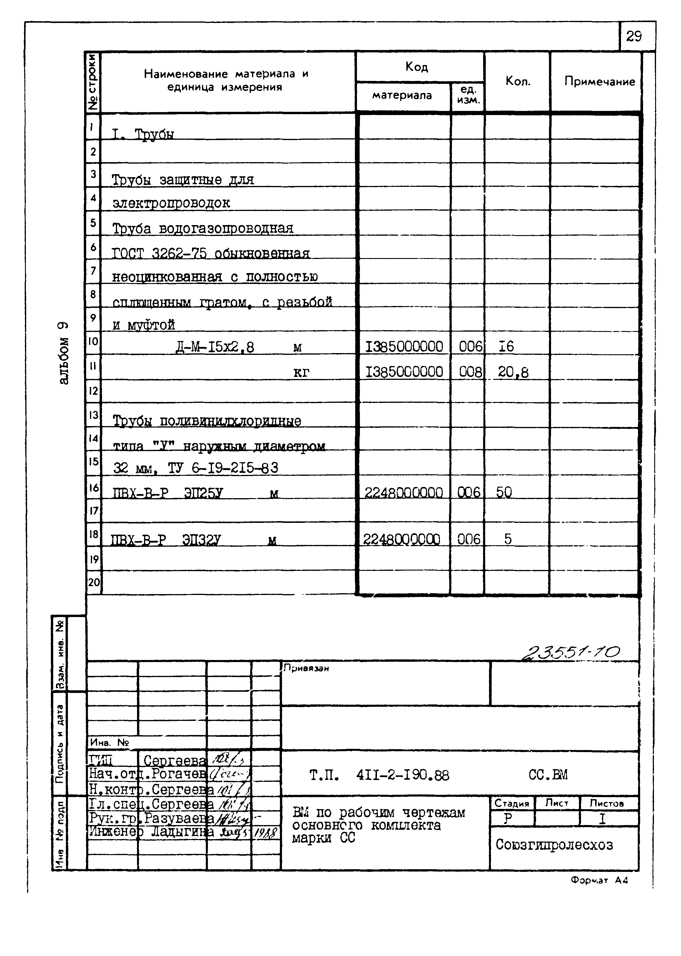 Типовой проект 411-2-190.88