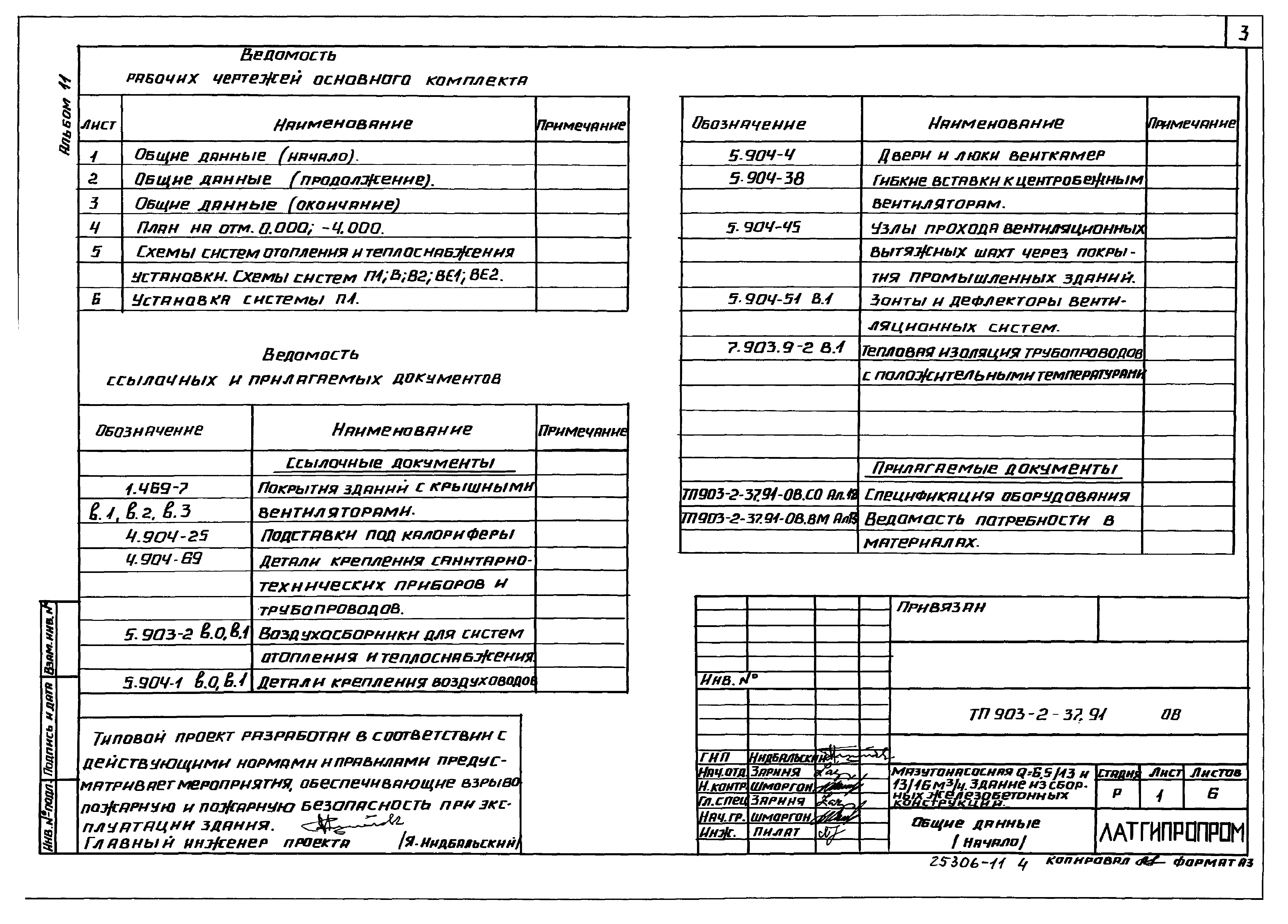 Типовой проект 903-2-37.91