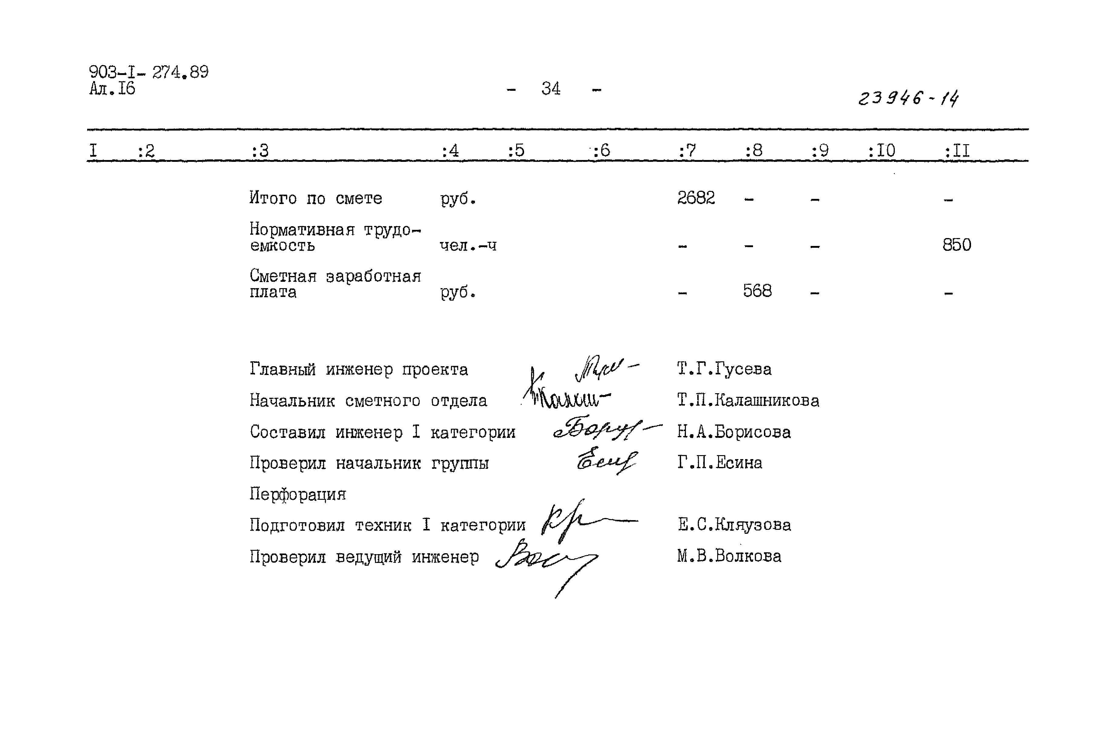 Типовой проект 903-1-274.89