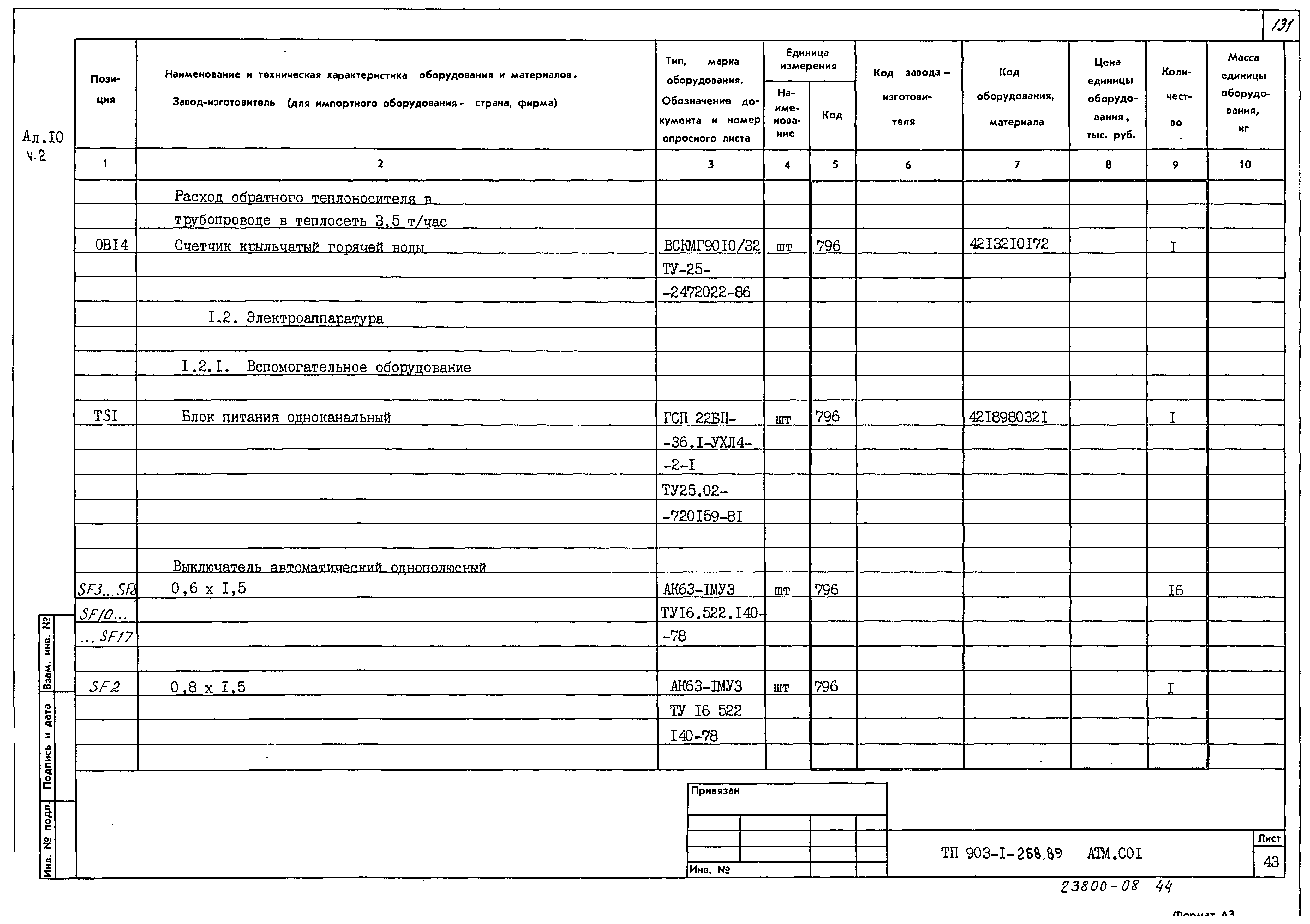 Типовой проект 903-1-268.89