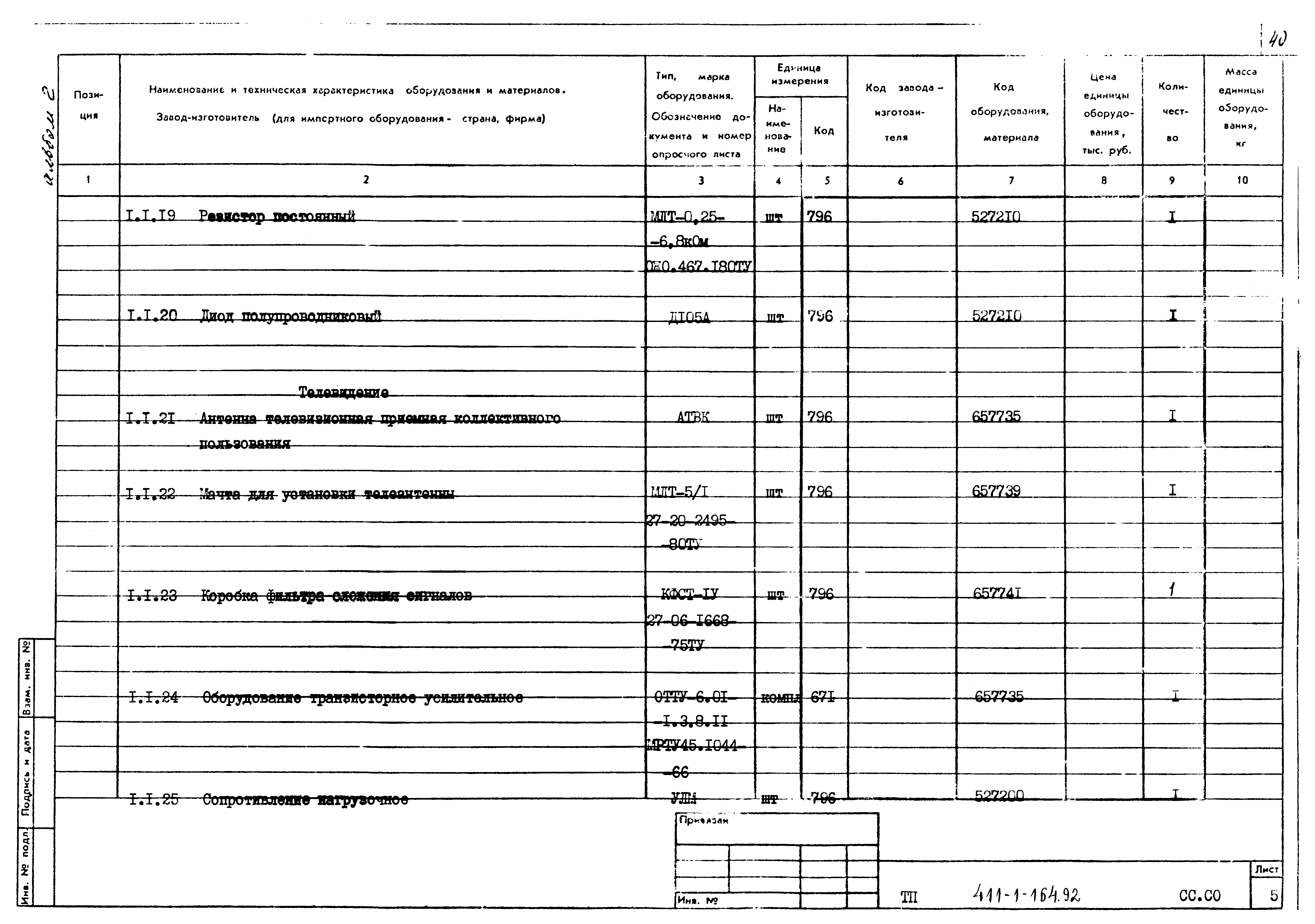 Типовой проект 411-1-164.92