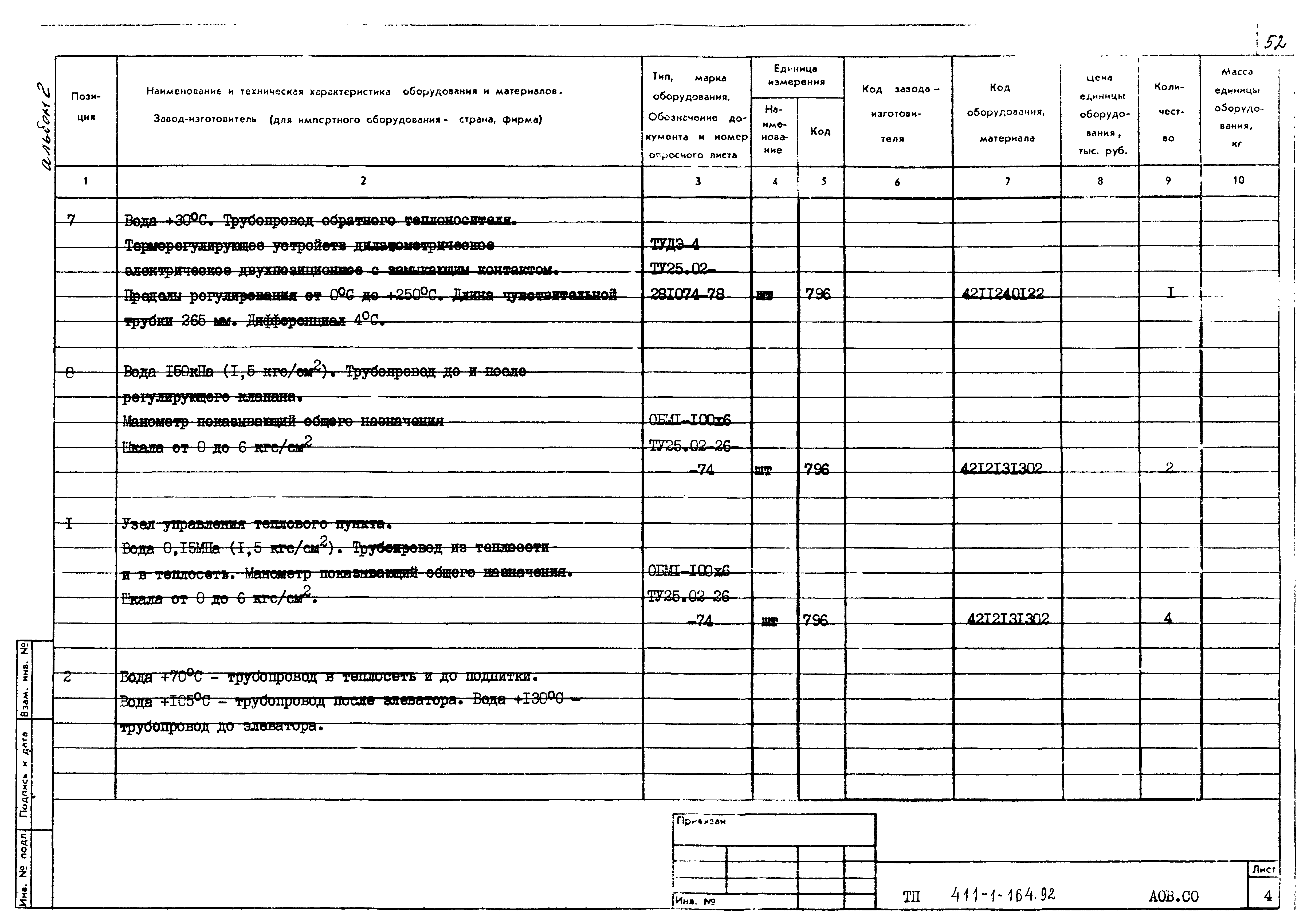 Типовой проект 411-1-164.92