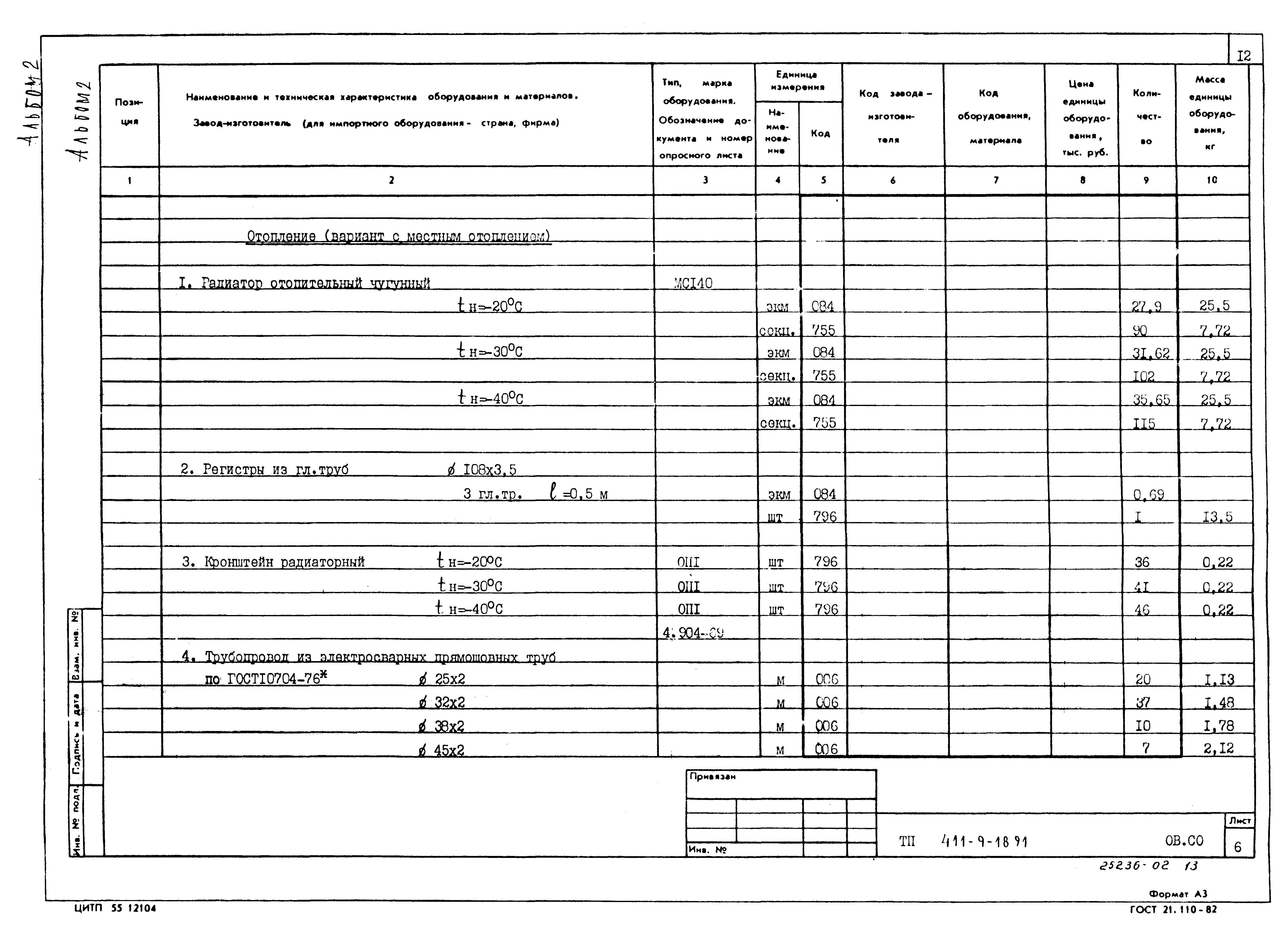 Типовой проект 411-9-18.91