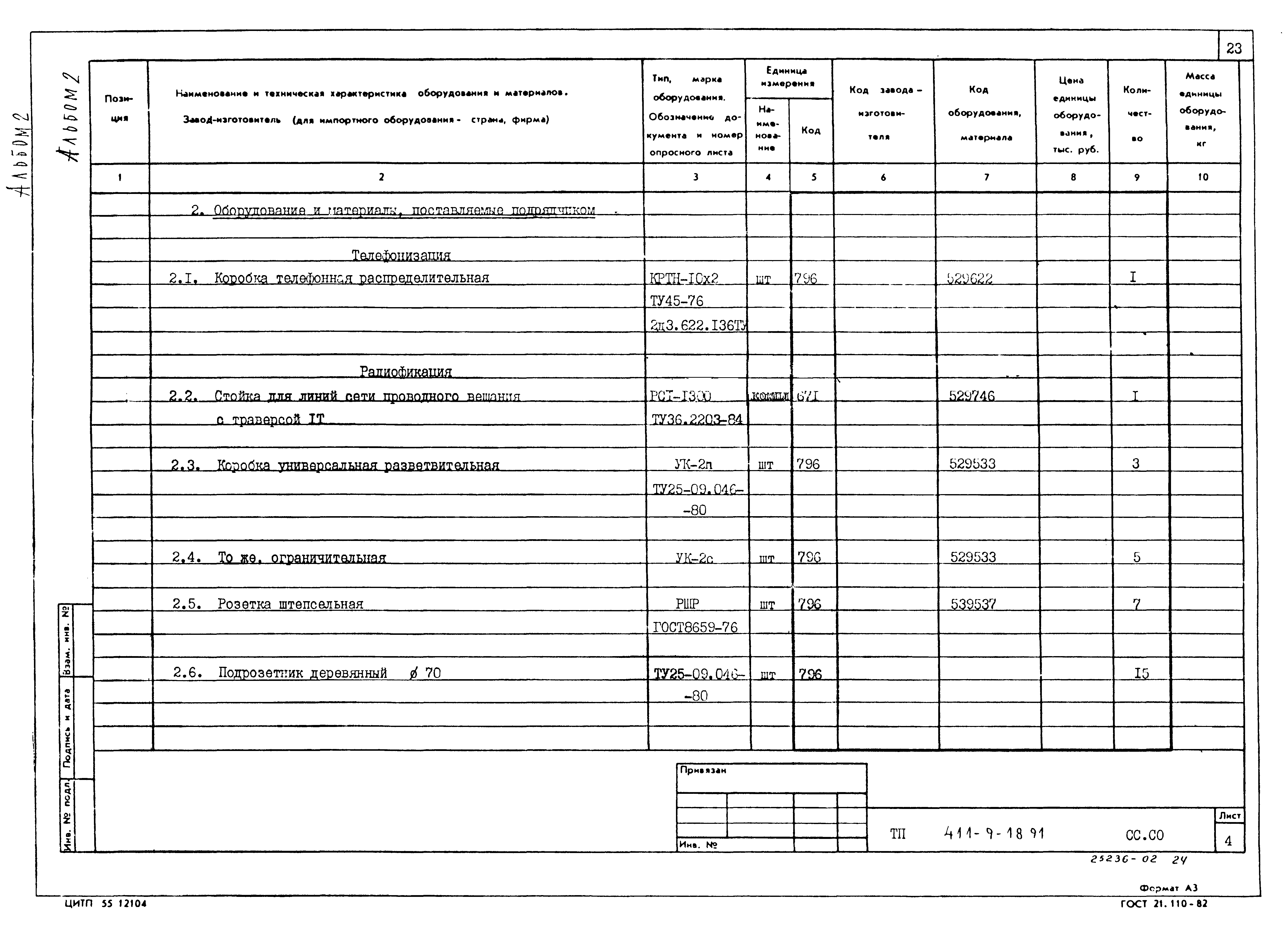 Типовой проект 411-9-18.91