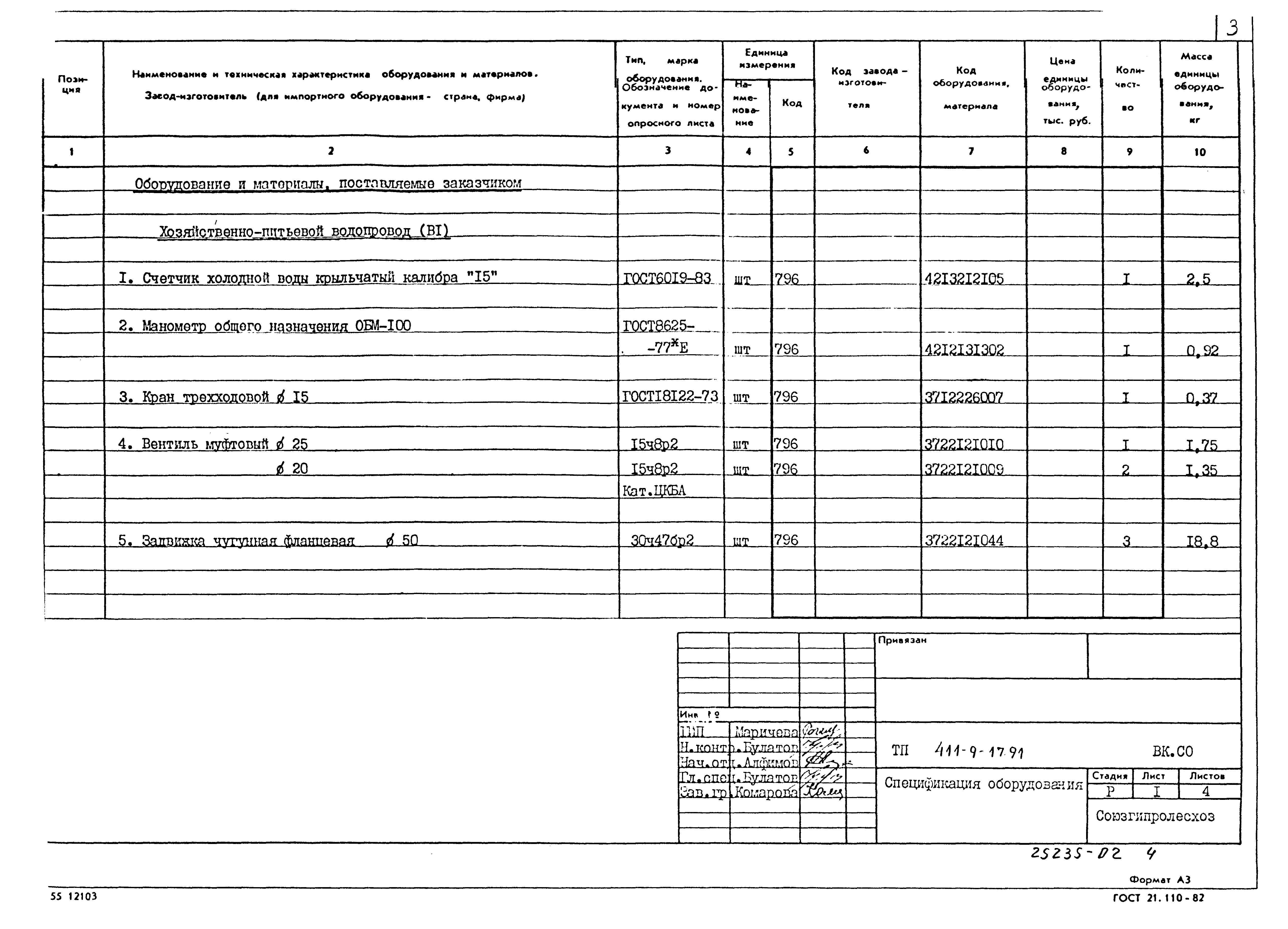 Типовой проект 411-9-17.91