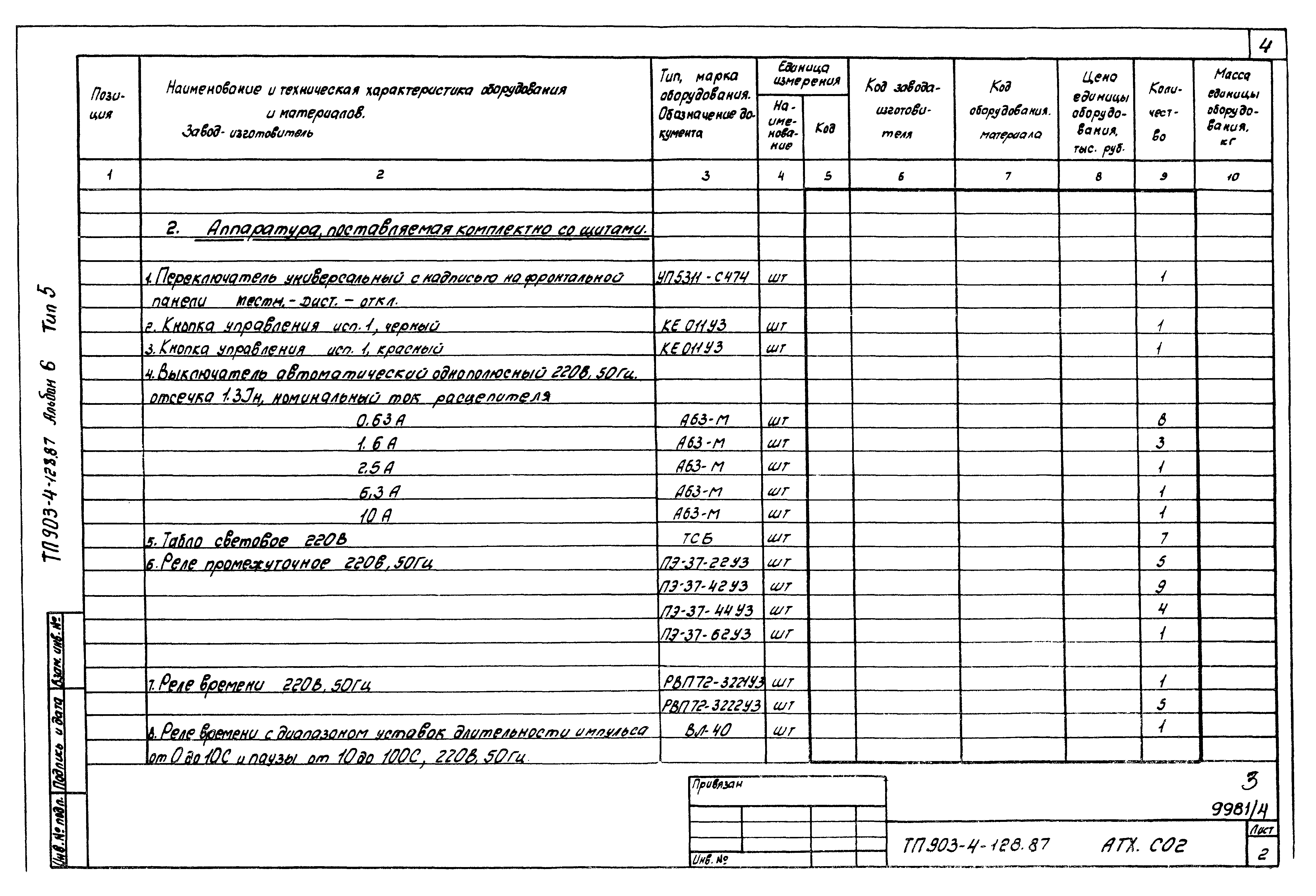 Типовой проект 903-4-128.87