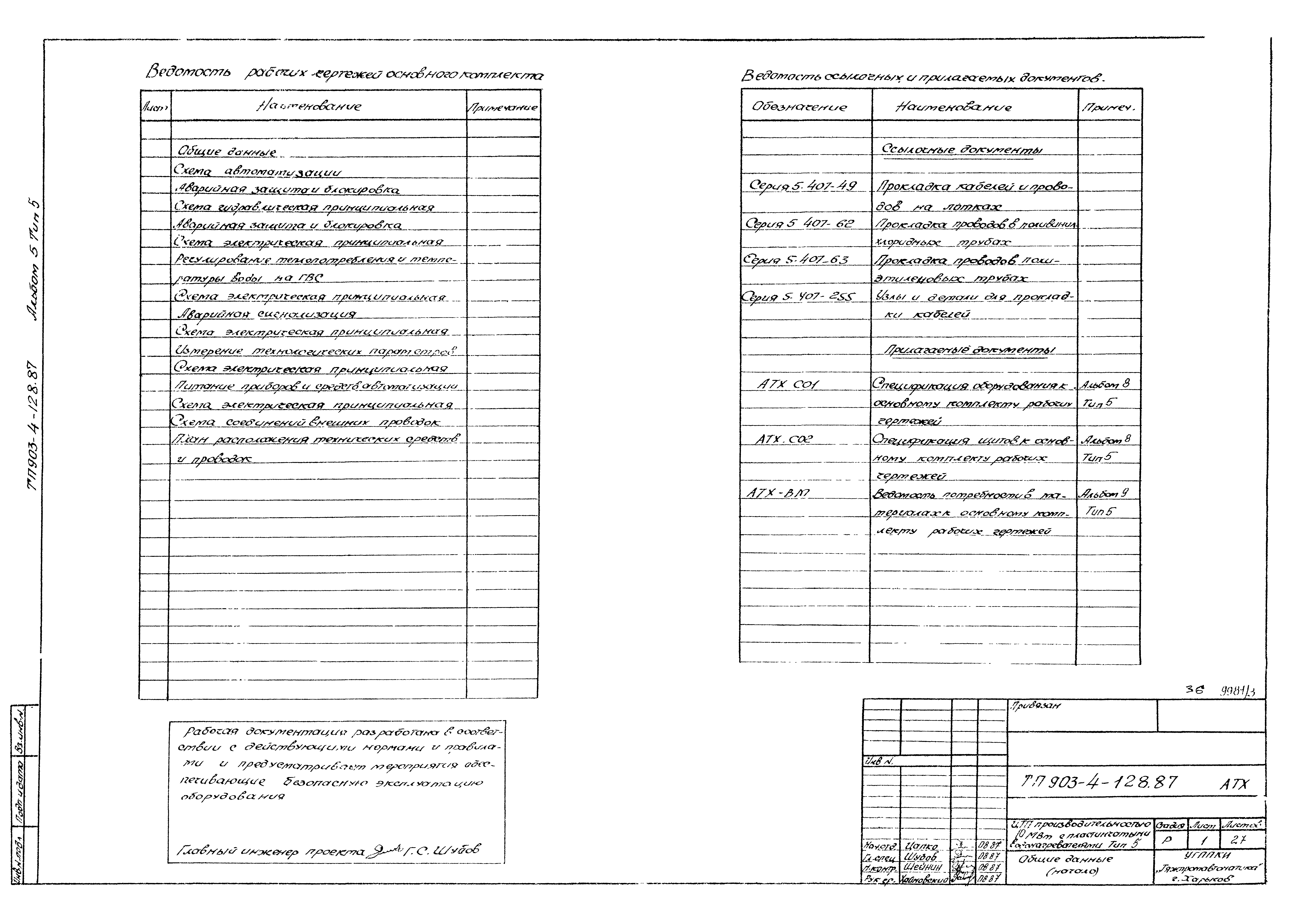 Типовой проект 903-4-128.87