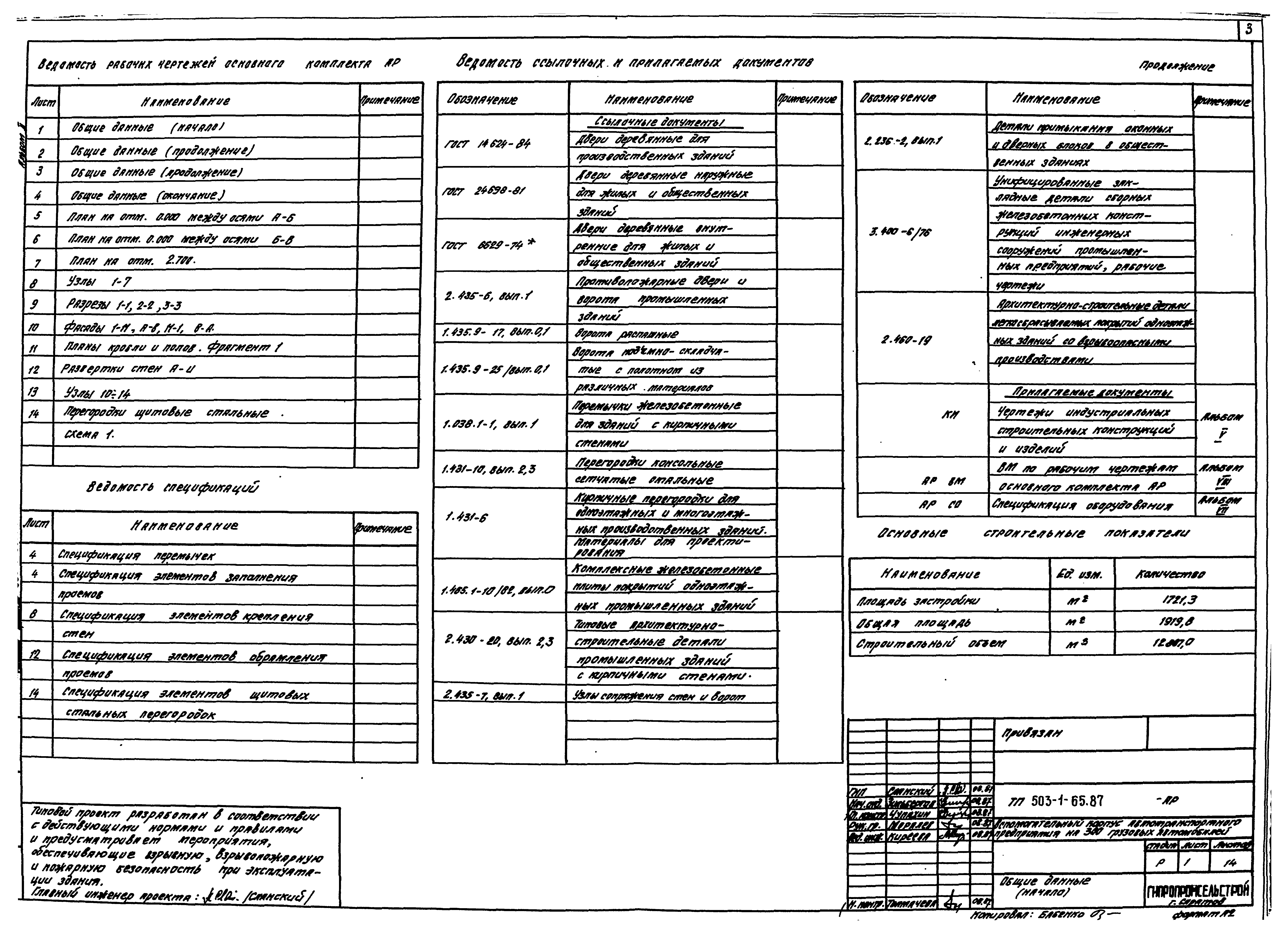 Типовой проект 503-1-65.87