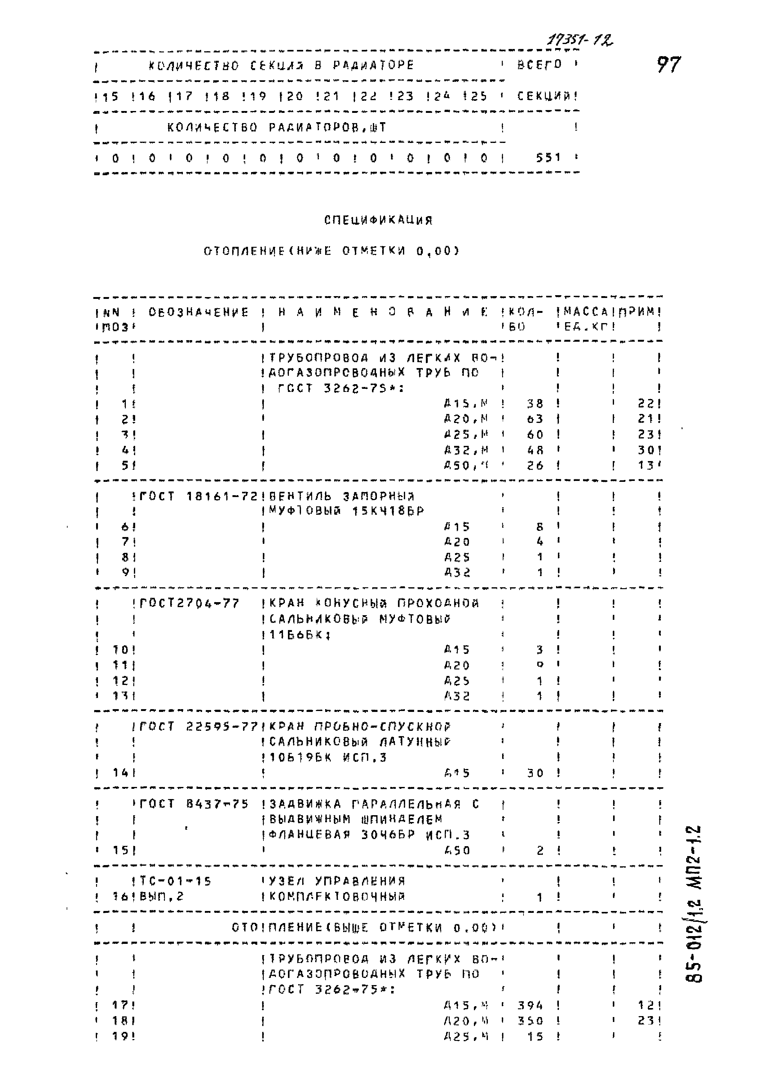 Типовой проект 85-012/1.2