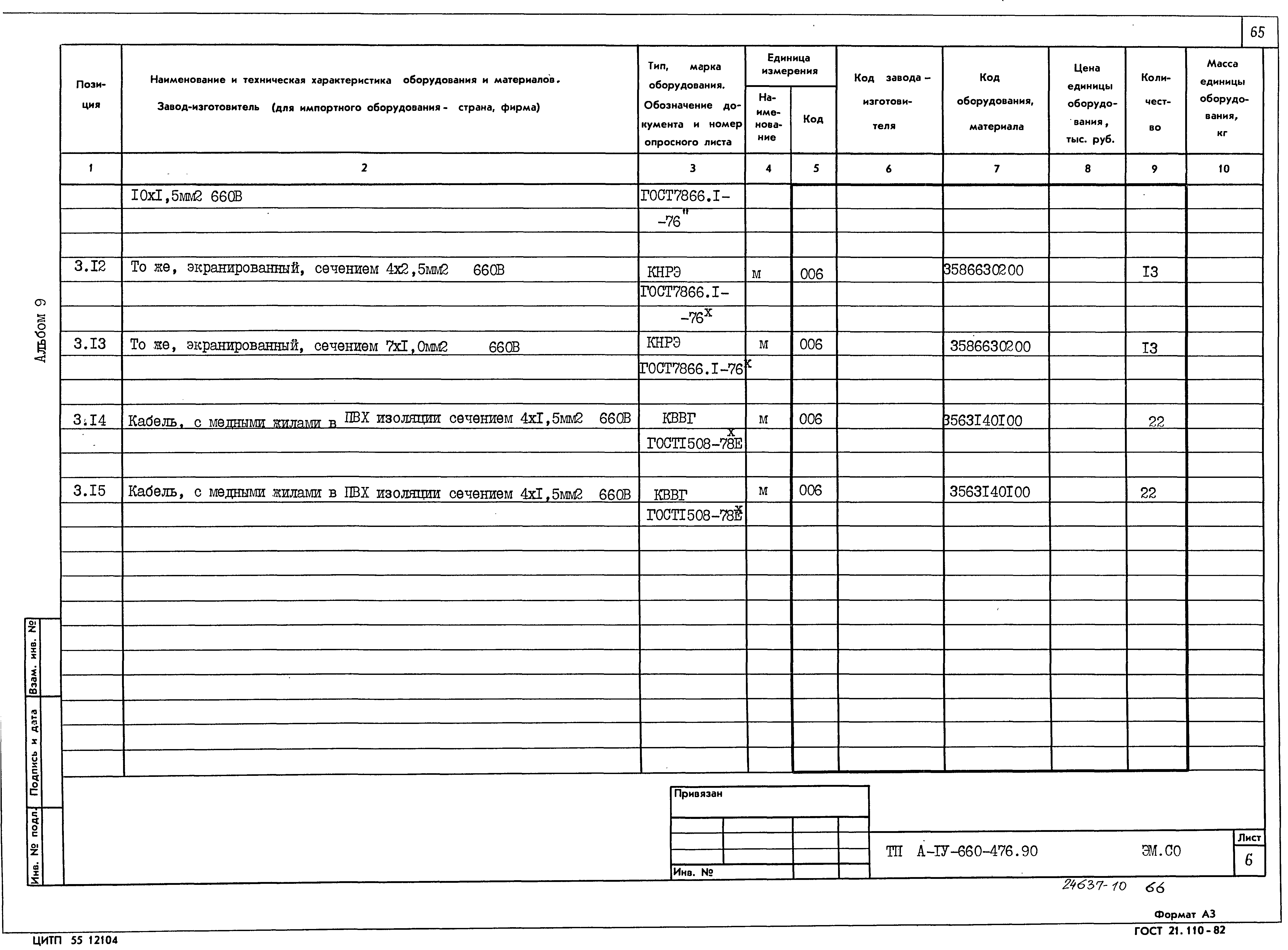 Типовой проект А-IV-600-476.90