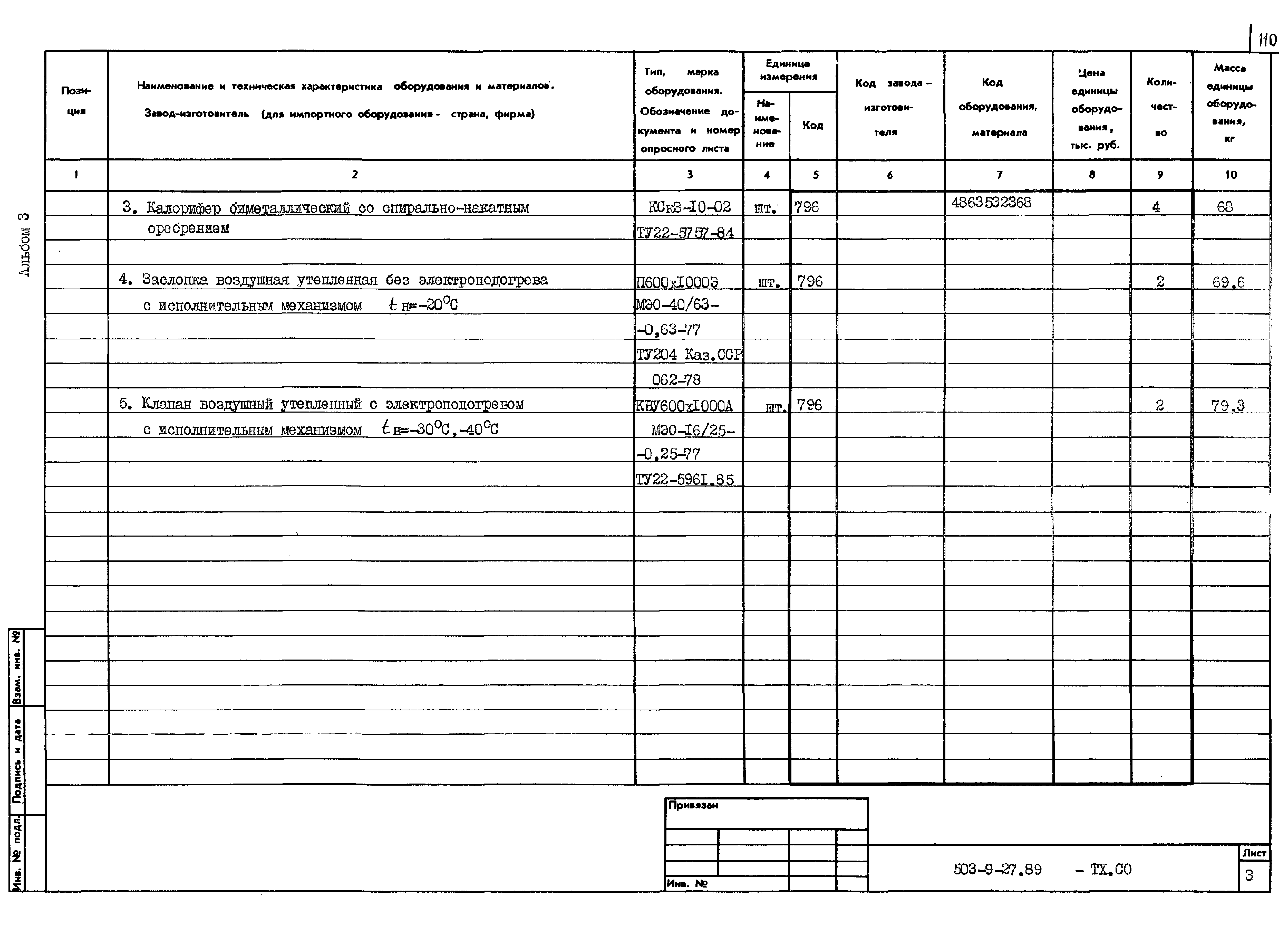 Типовой проект 503-9-27.89