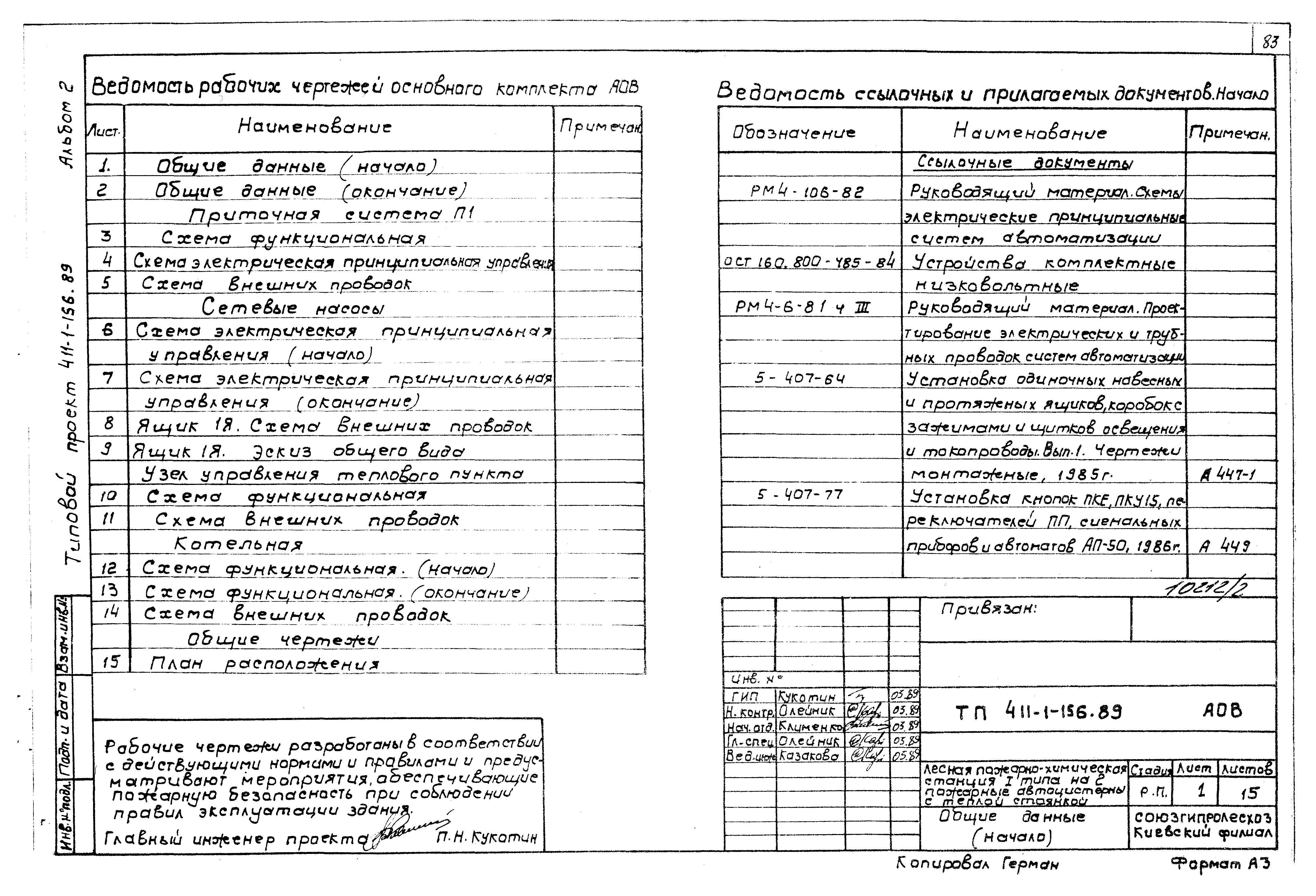 Типовой проект 411-1-156.89