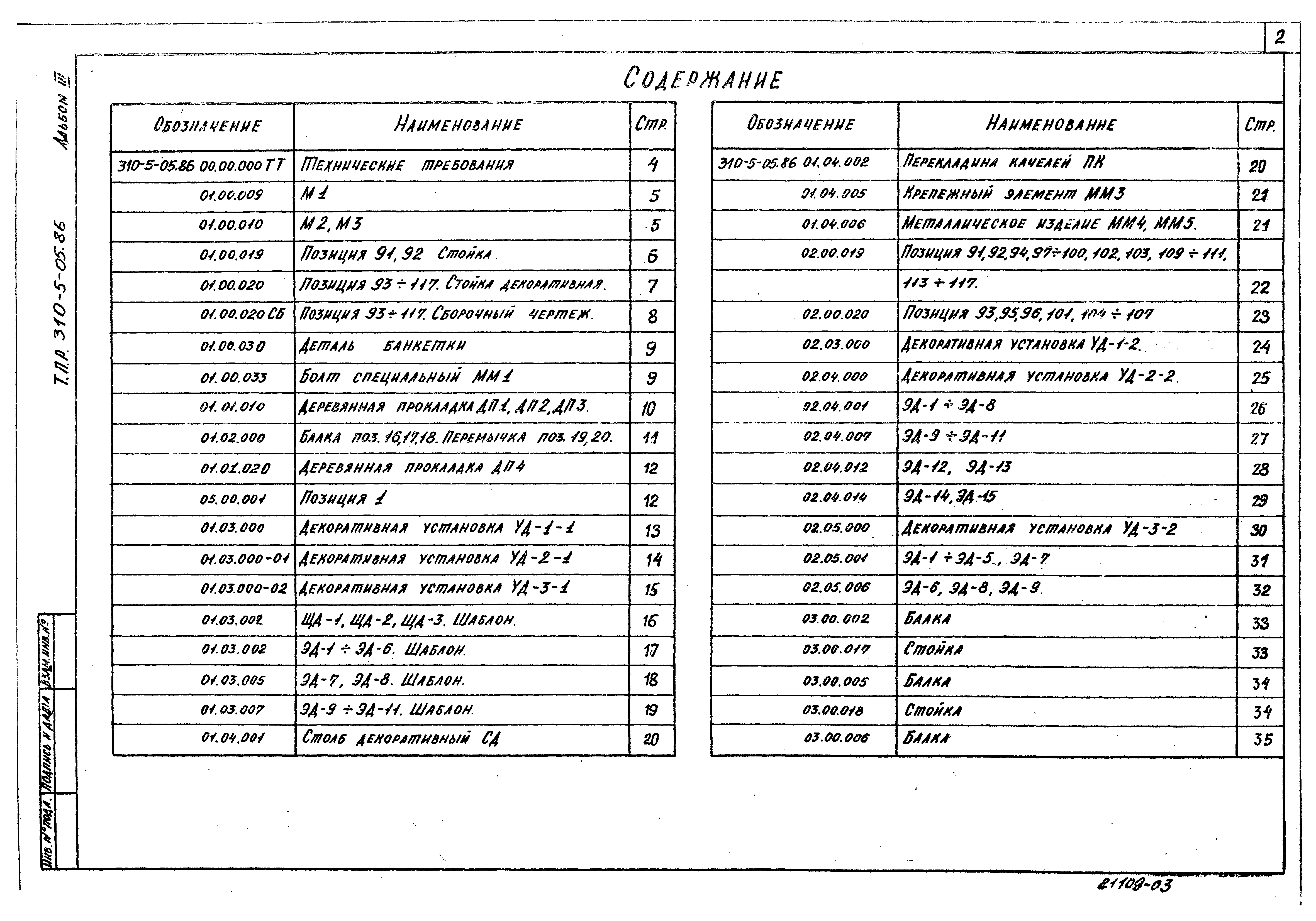 Типовые проектные решения 310-5-05.86