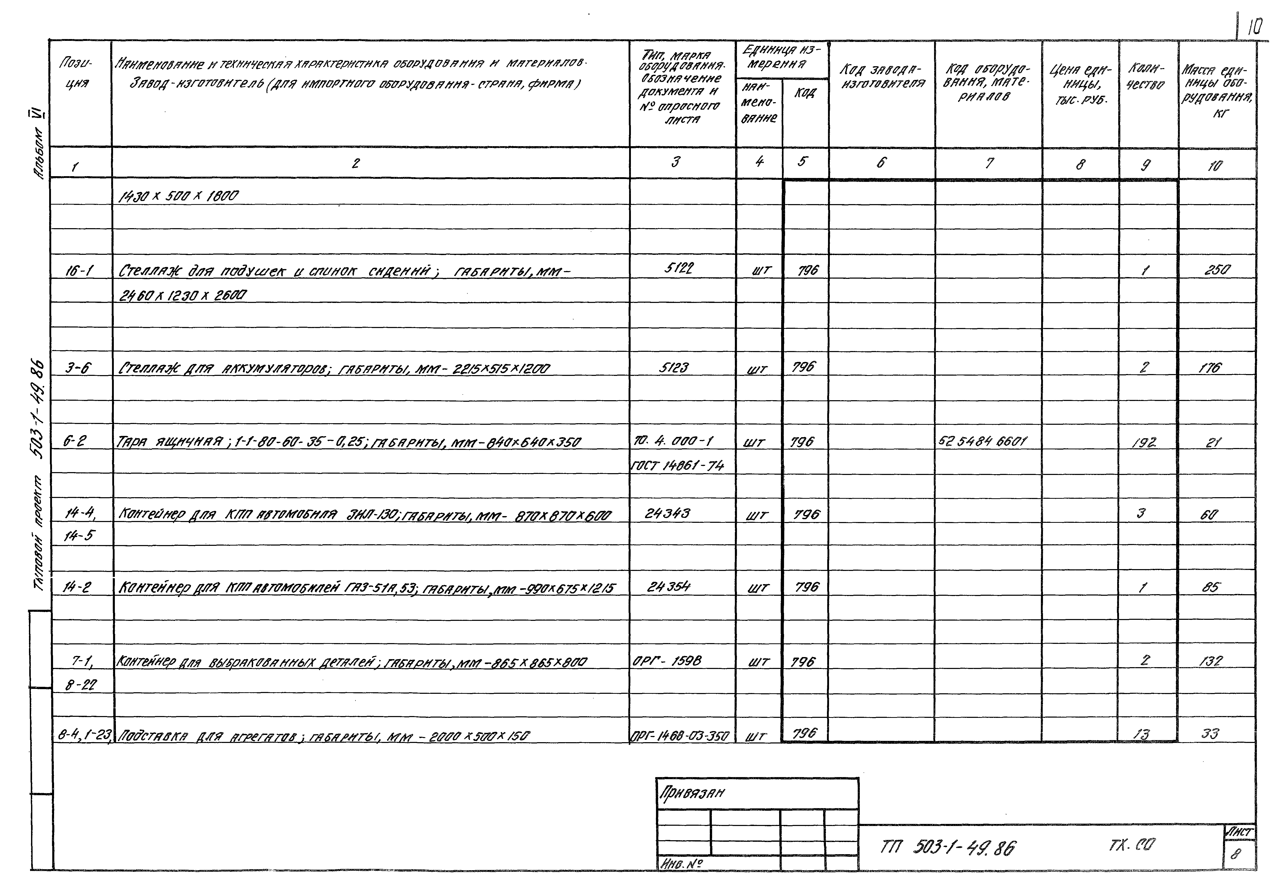 Типовой проект 503-1-49.86