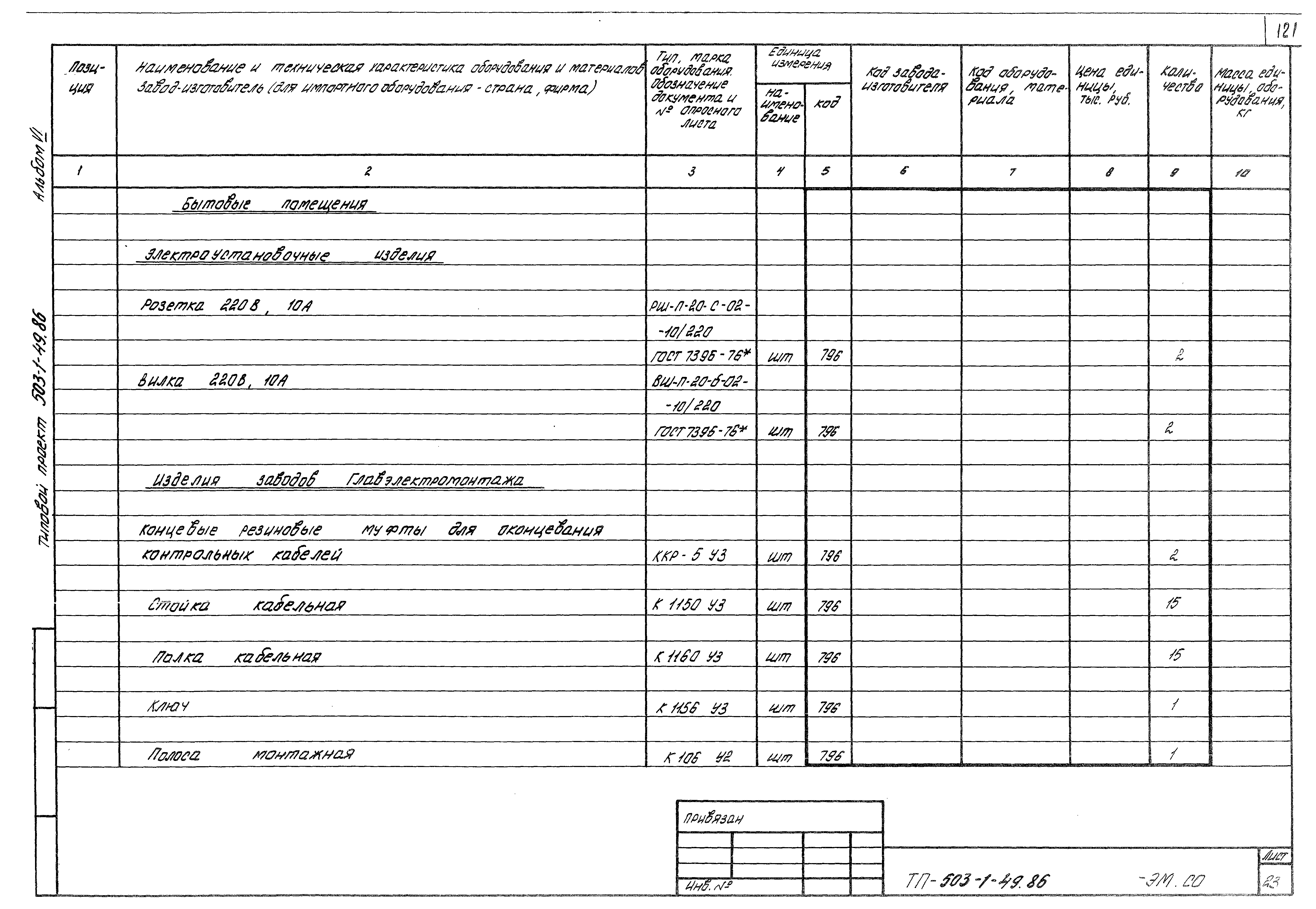 Типовой проект 503-1-49.86