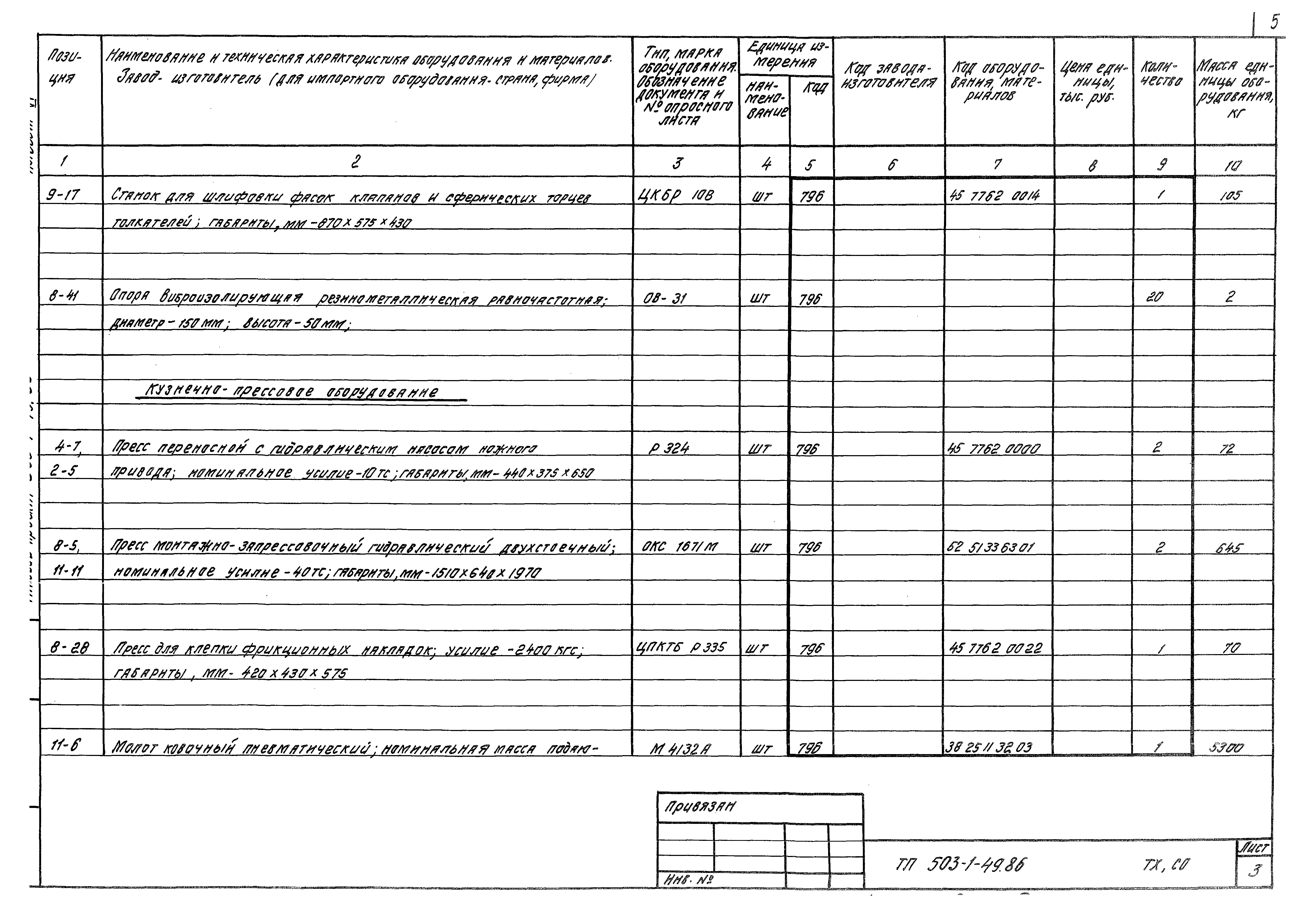 Типовой проект 503-1-49.86