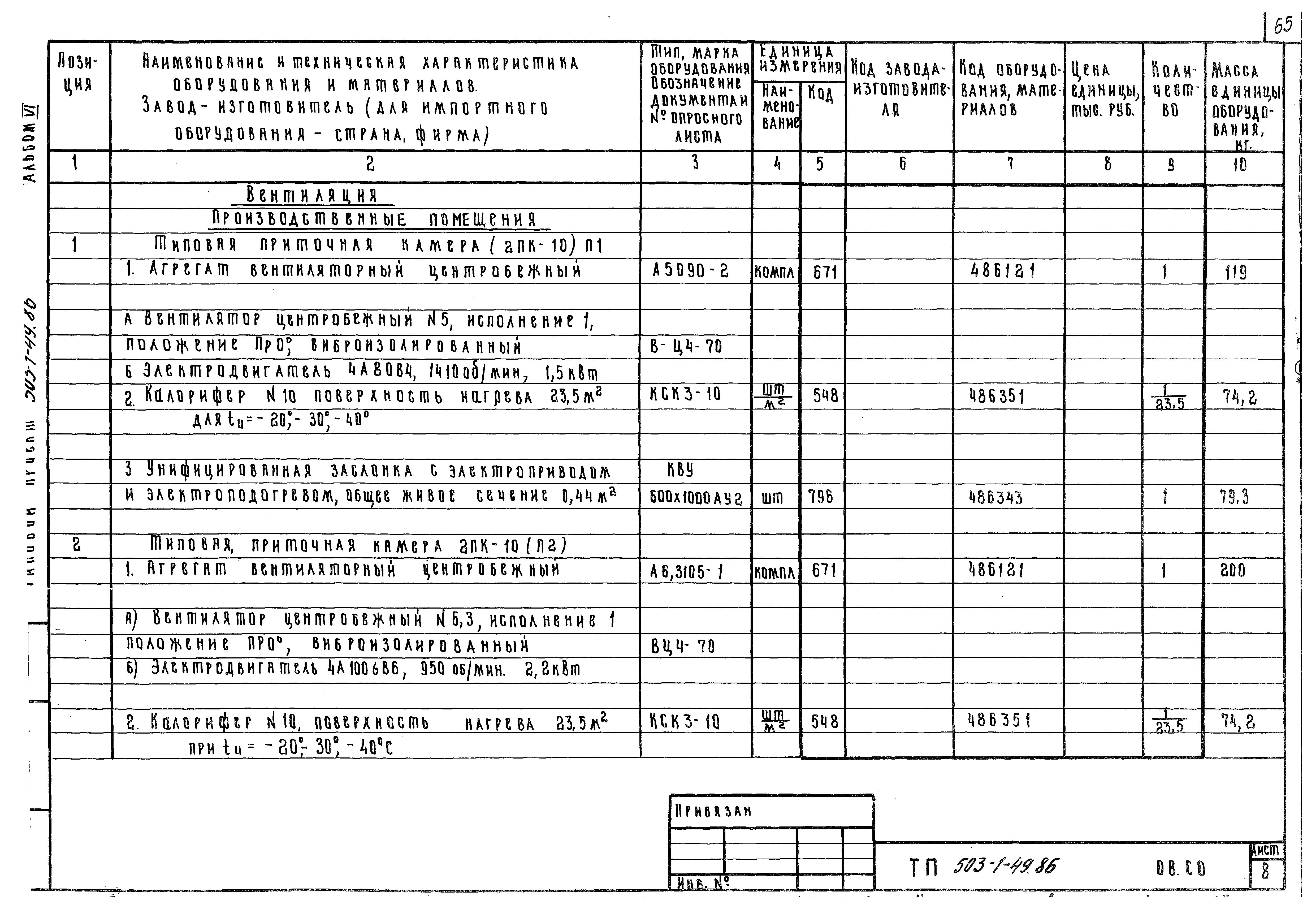 Типовой проект 503-1-49.86