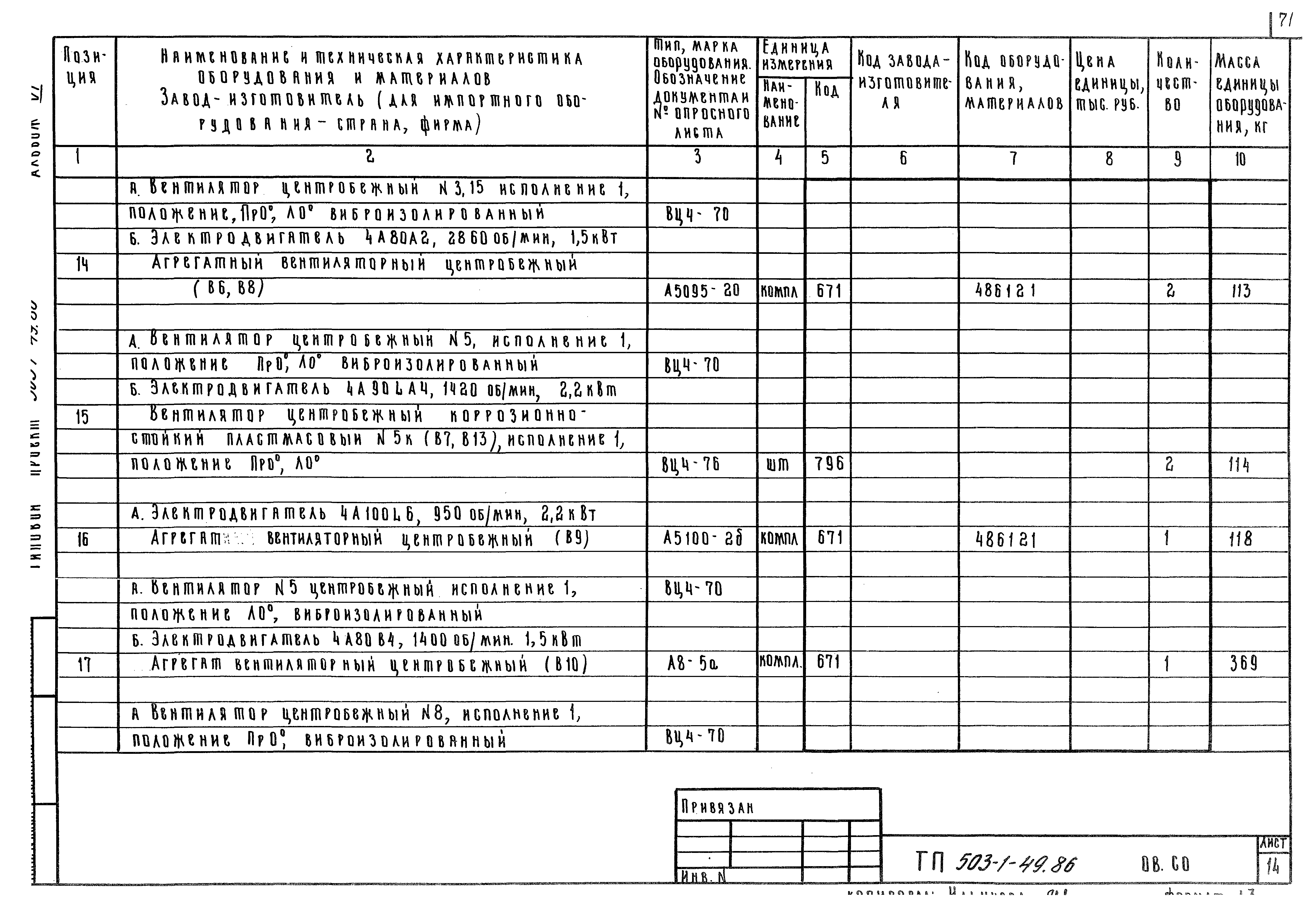 Типовой проект 503-1-49.86