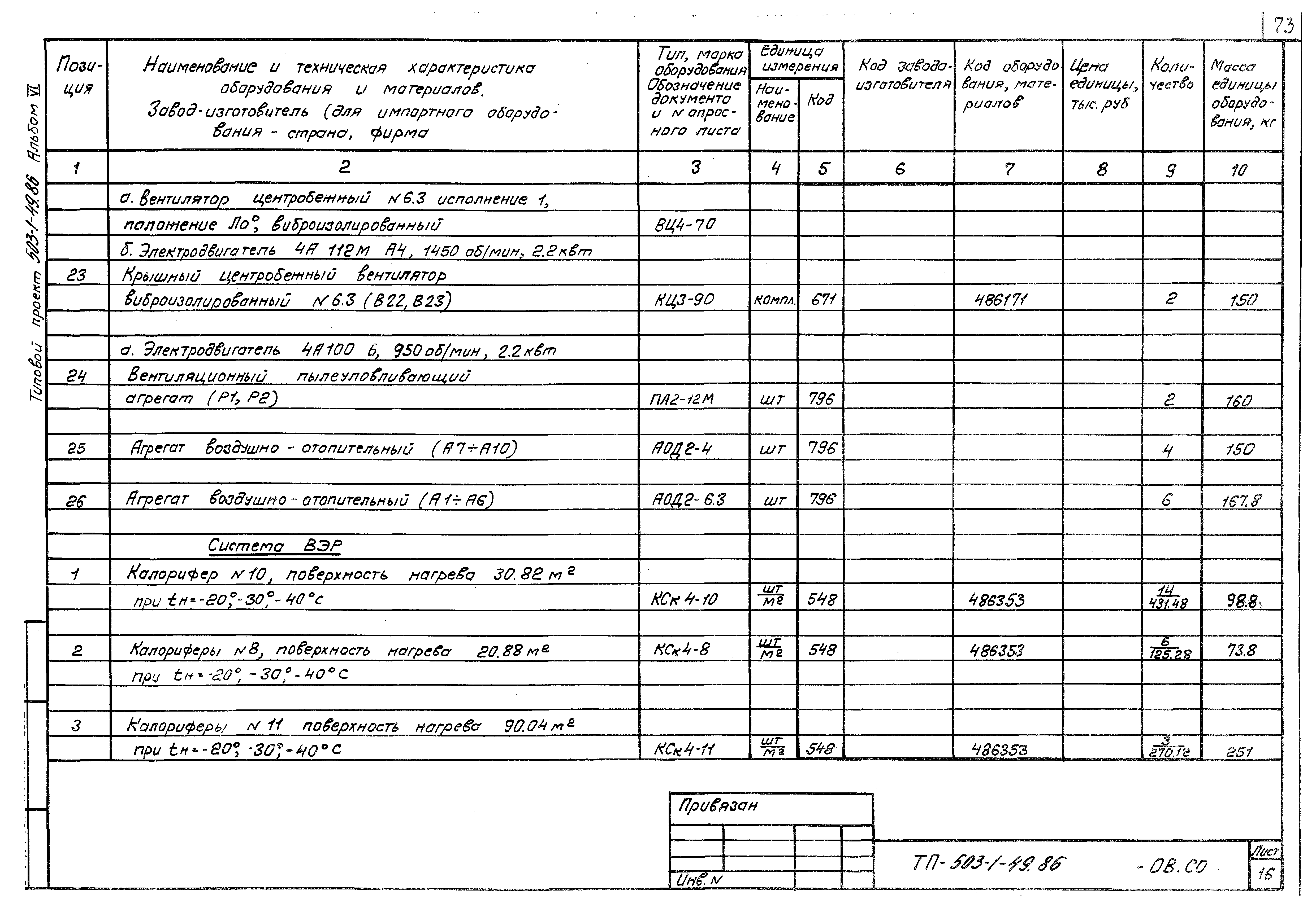 Типовой проект 503-1-49.86