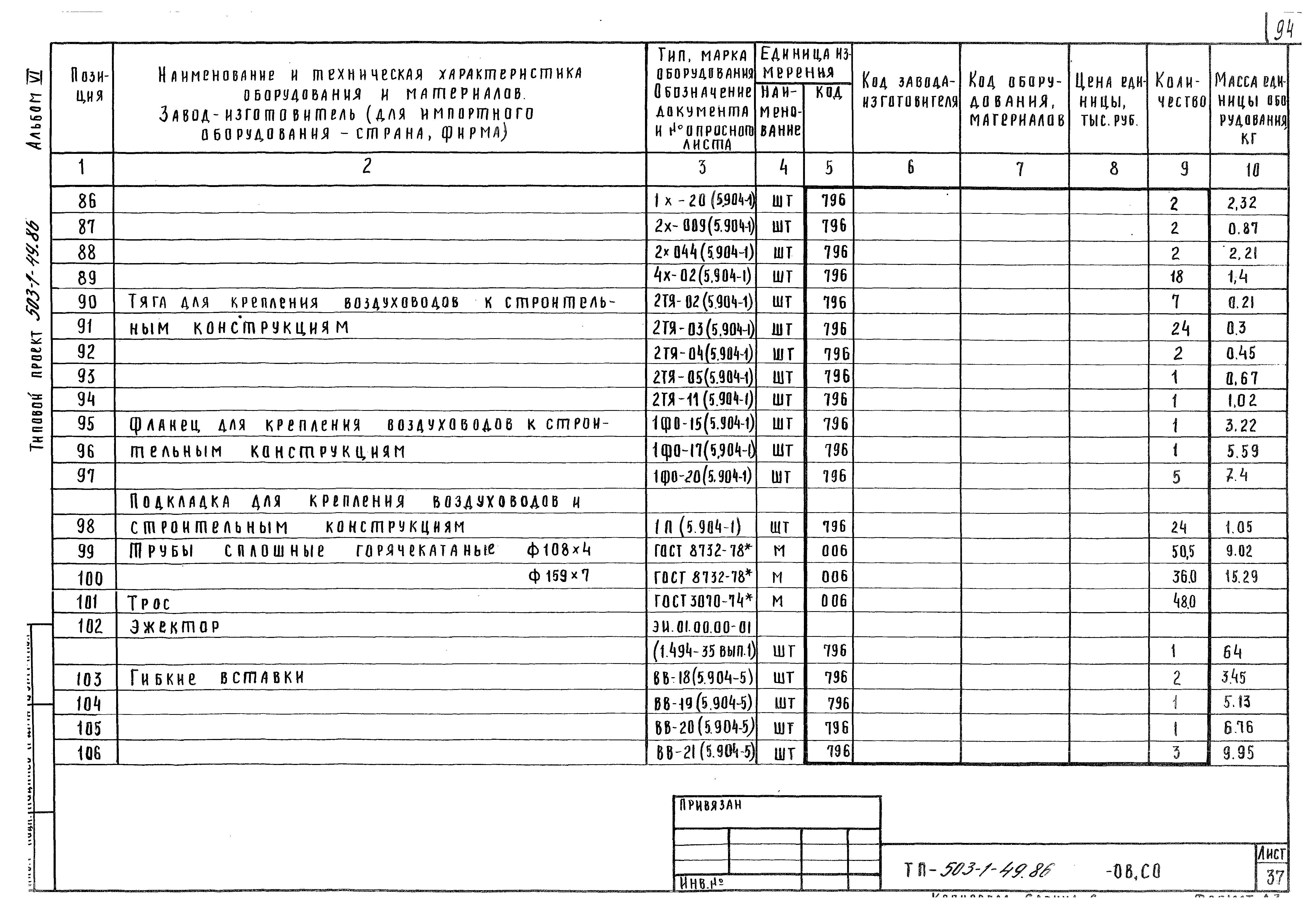 Типовой проект 503-1-49.86