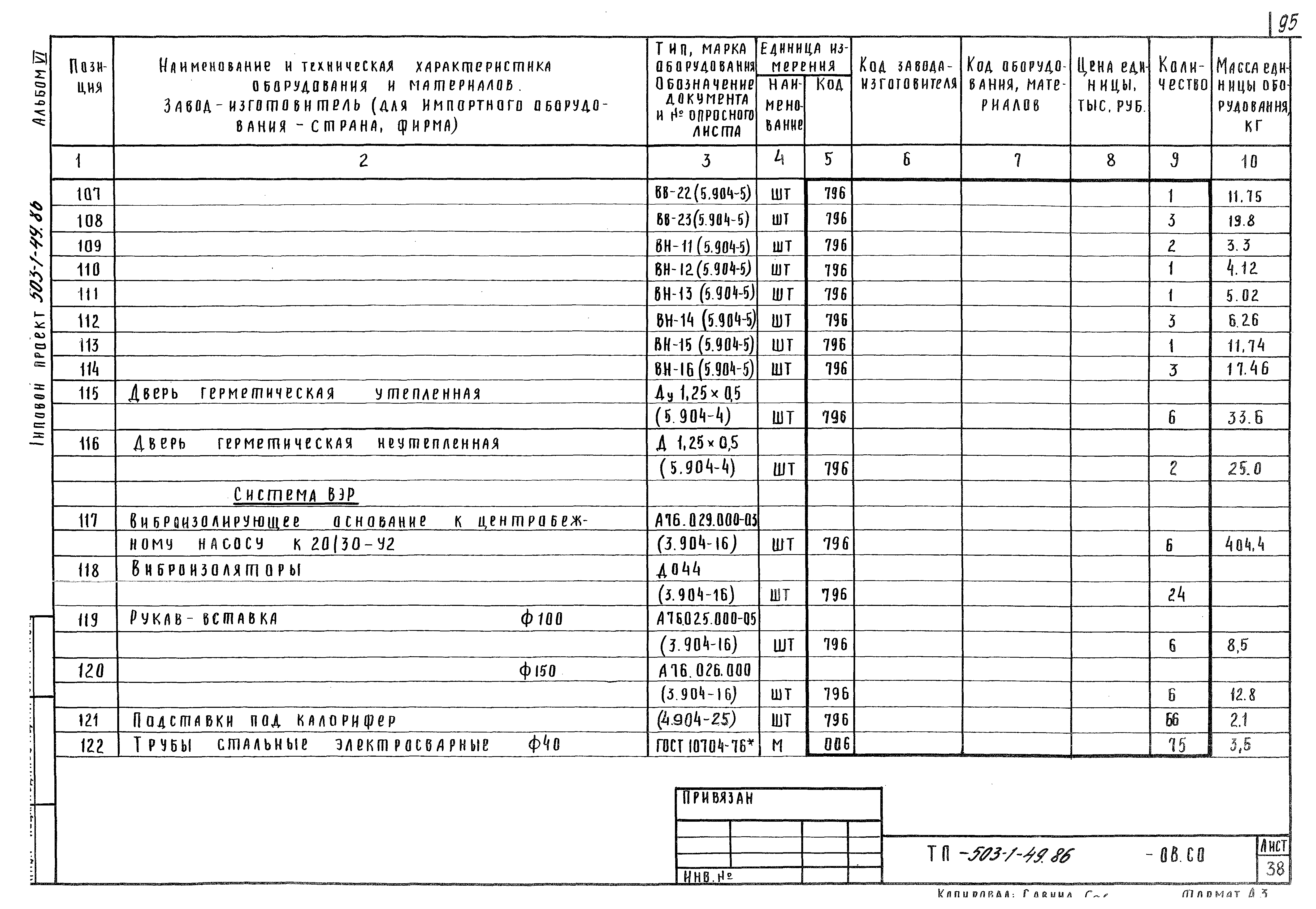 Типовой проект 503-1-49.86