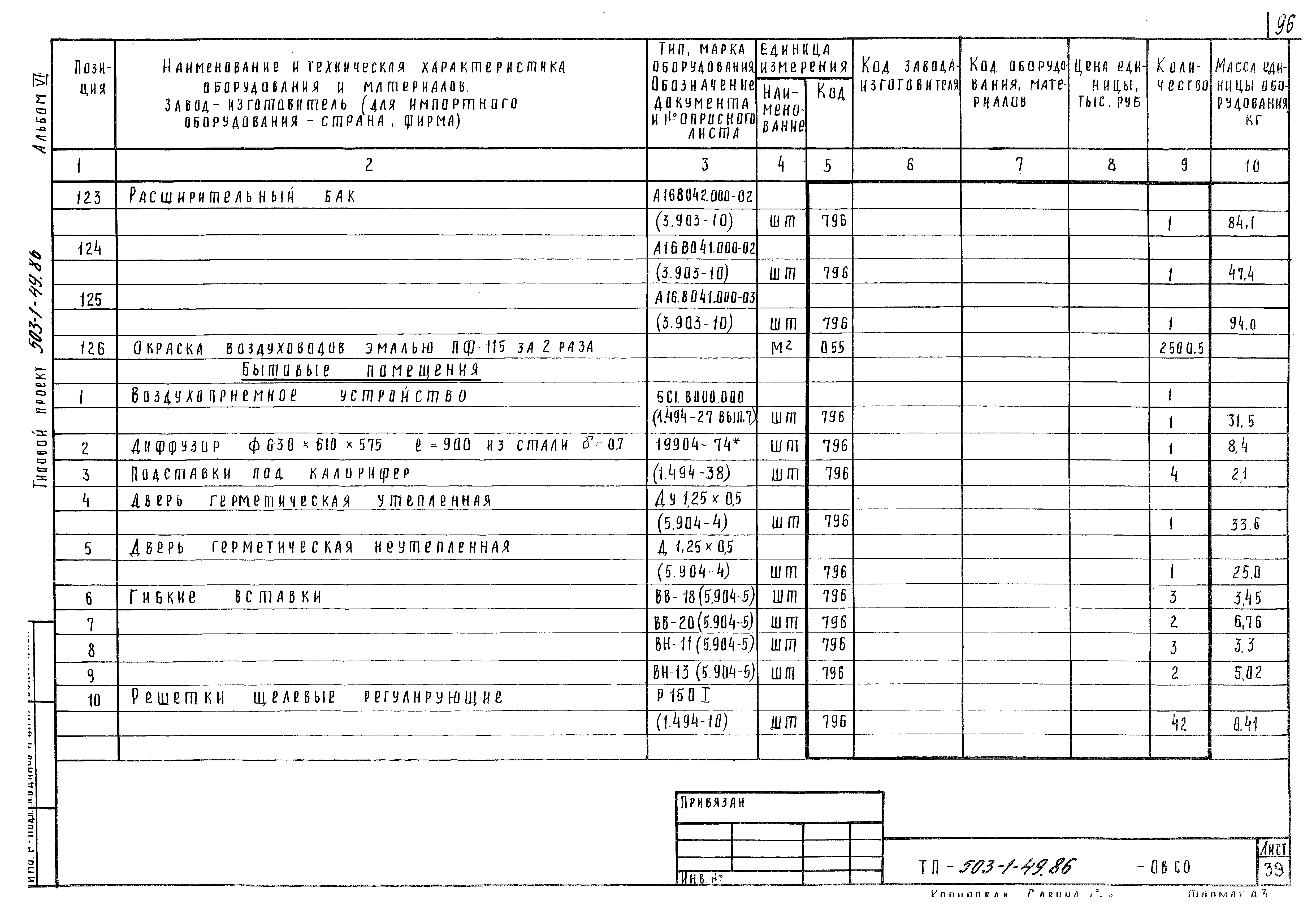 Типовой проект 503-1-49.86