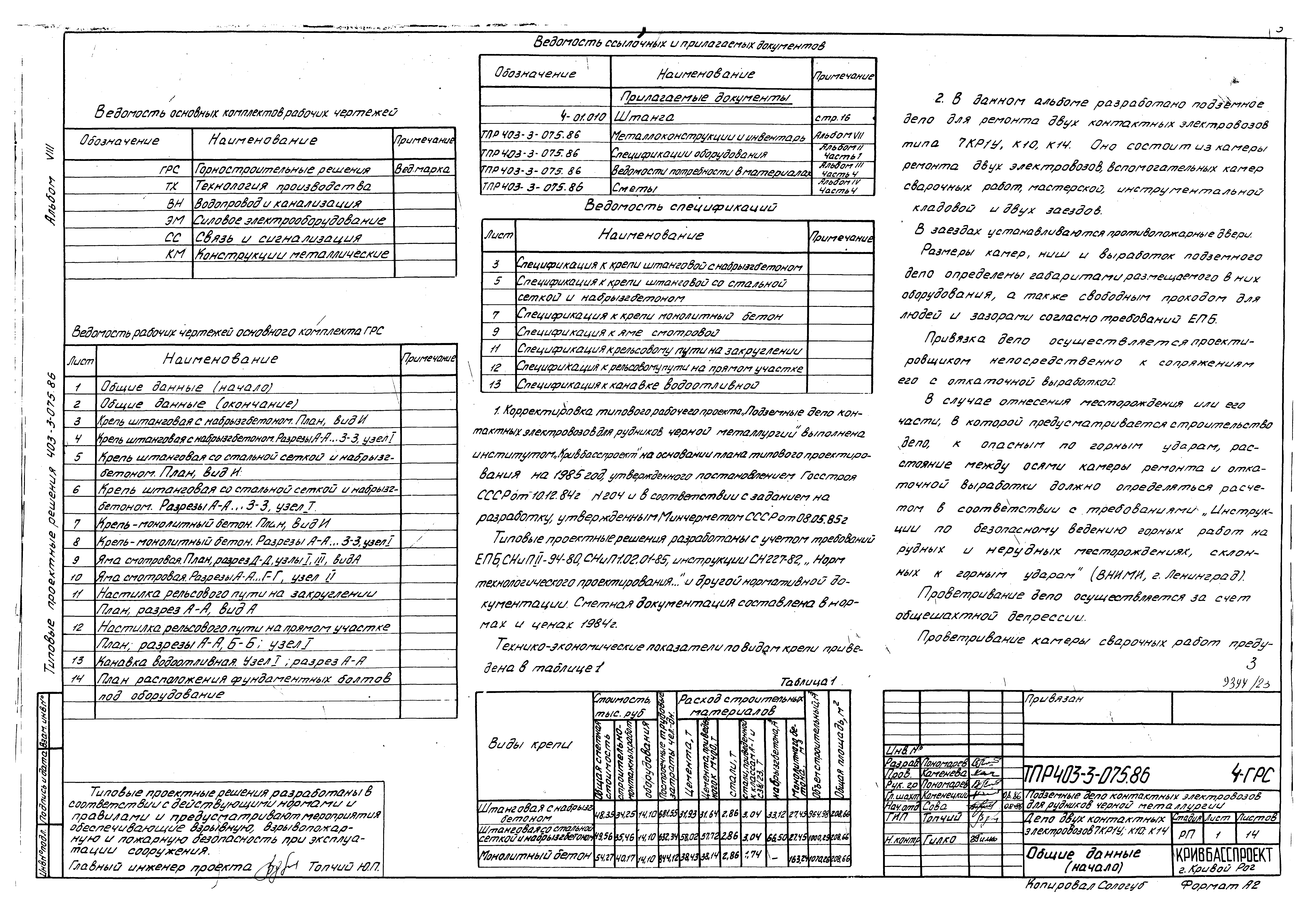 Типовые проектные решения 403-3-075.86