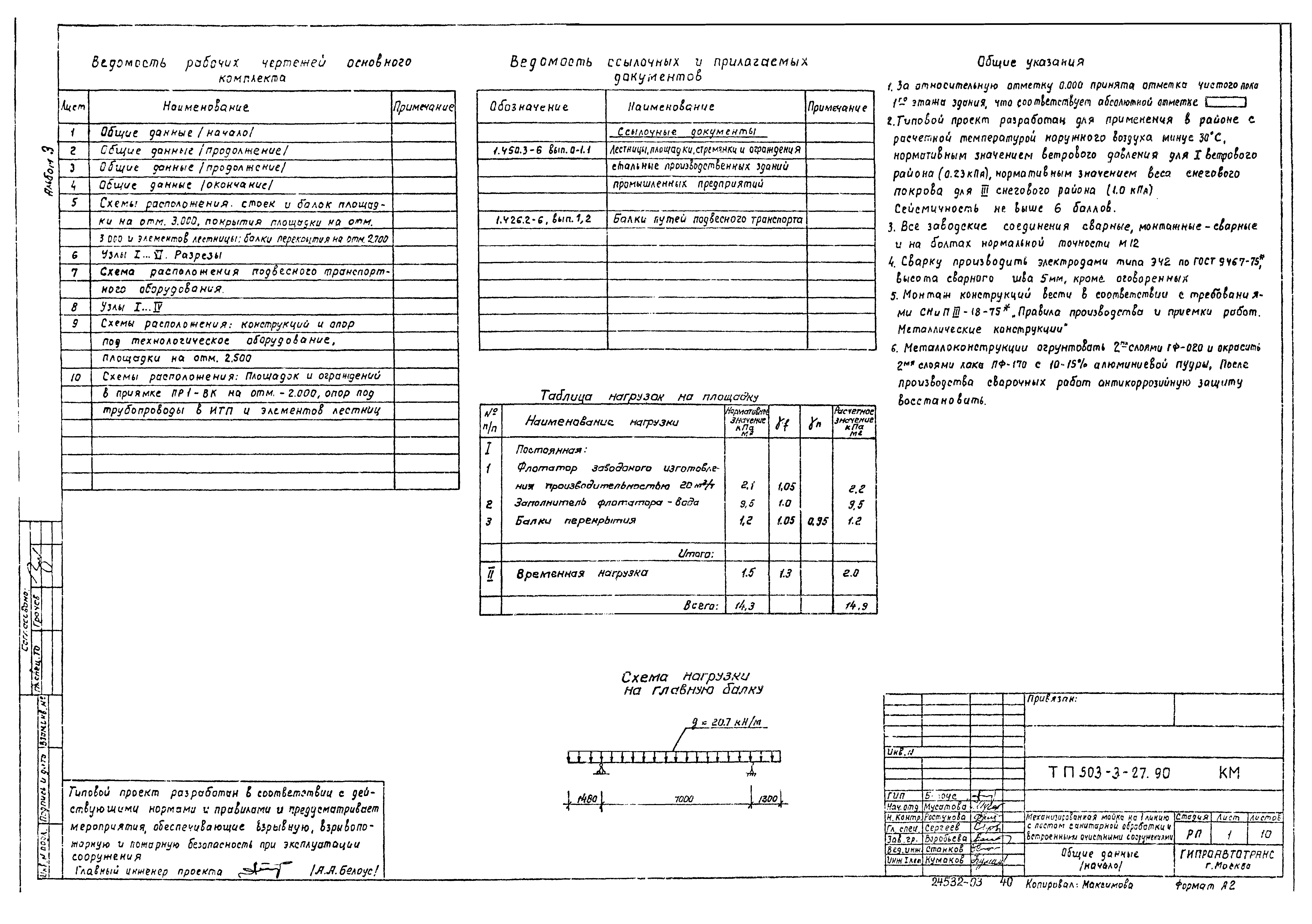 Типовой проект 503-3-27.90