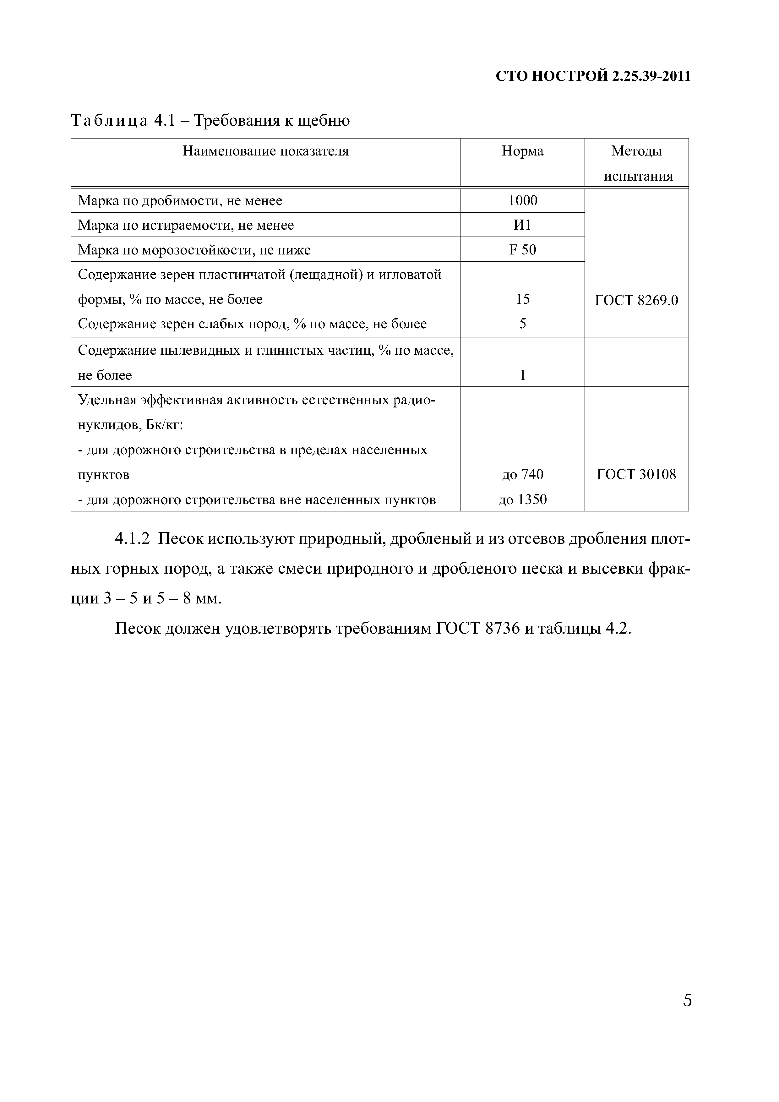 СТО НОСТРОЙ 2.25.39-2011
