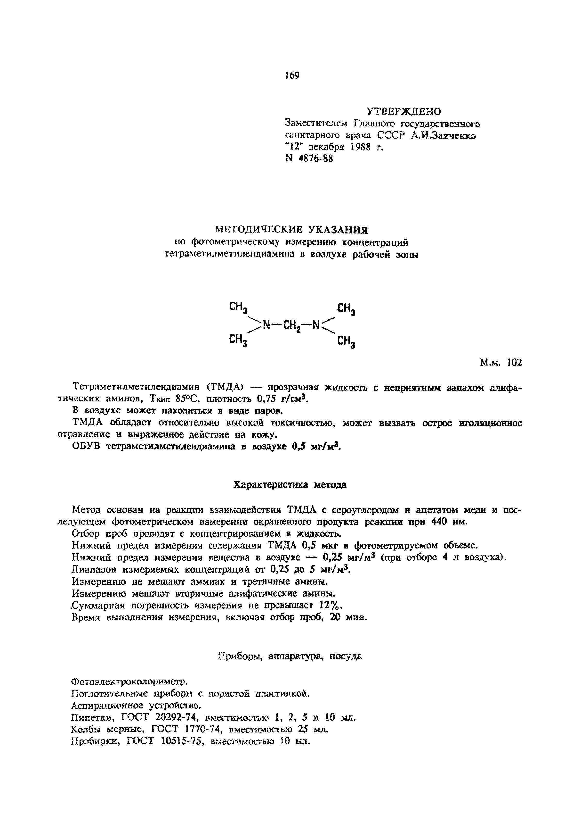 МУ 4876-88